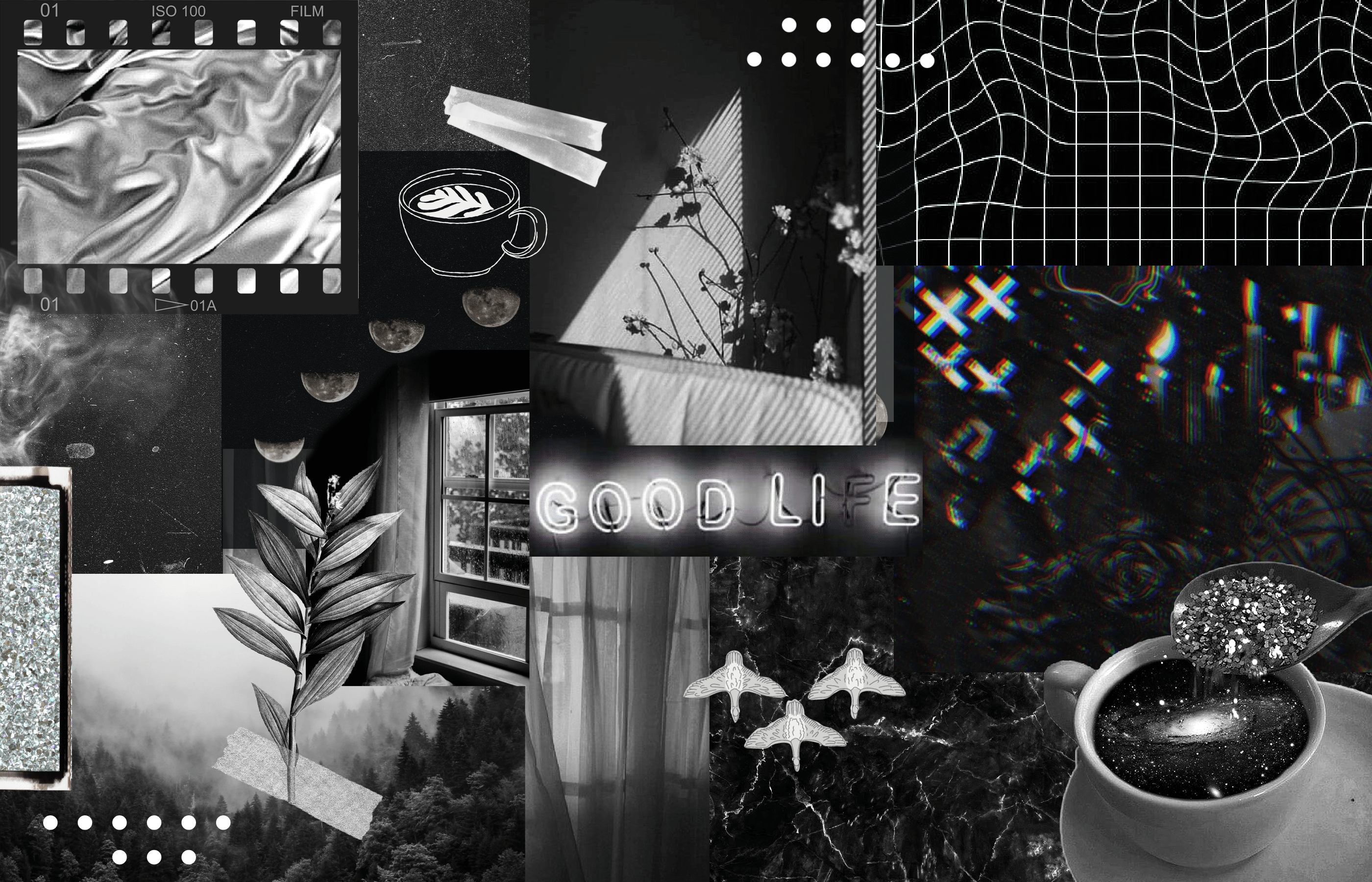 2800x1800 Aesthetic Black And Grey Macbook Wallpaper