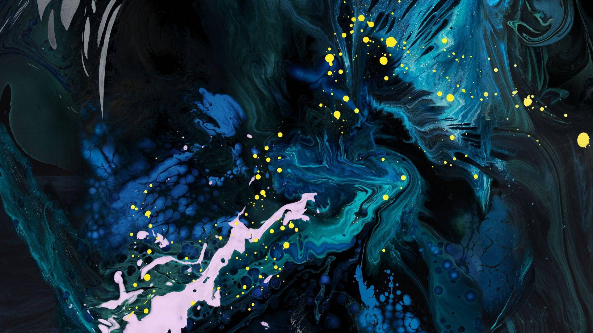 1920x1080 Download Dark Blue Abstract MacBook Pro Aesthetic Wallpaper