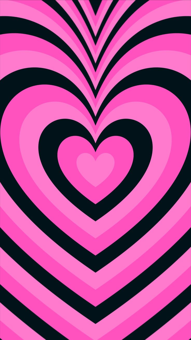 736x1308 y2k pink and black heart wallpaper
