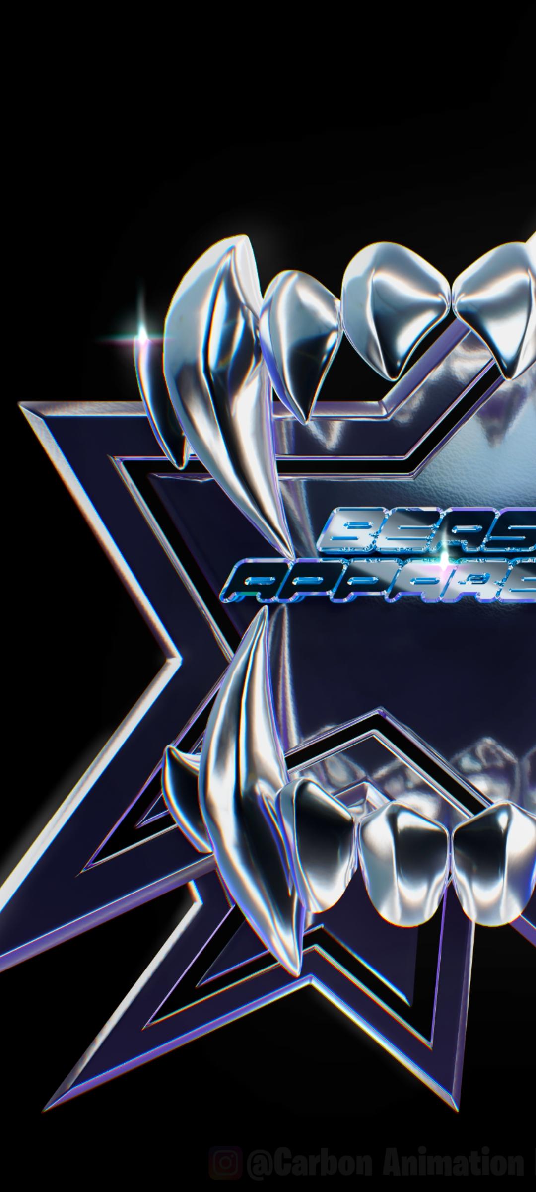 1080x2400 3D logo for a client I made. I went for a y2k 2000s aesthetic