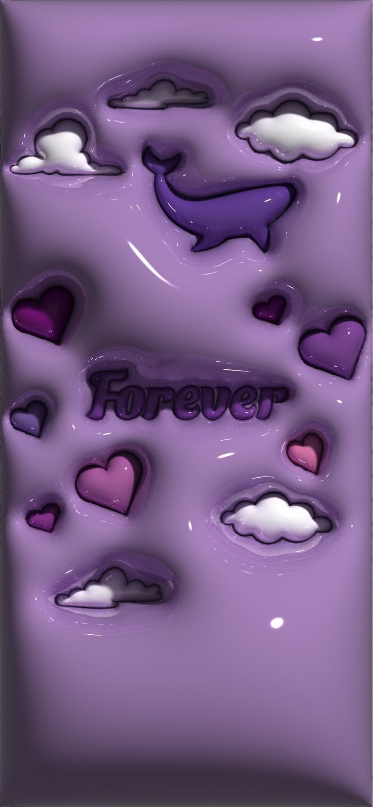 736x1593 Jelly Wallpaper for iPhone. Purple aesthetic wallpaper 3D, 3D wallpaper kpop, Y2k 3D wallpaper