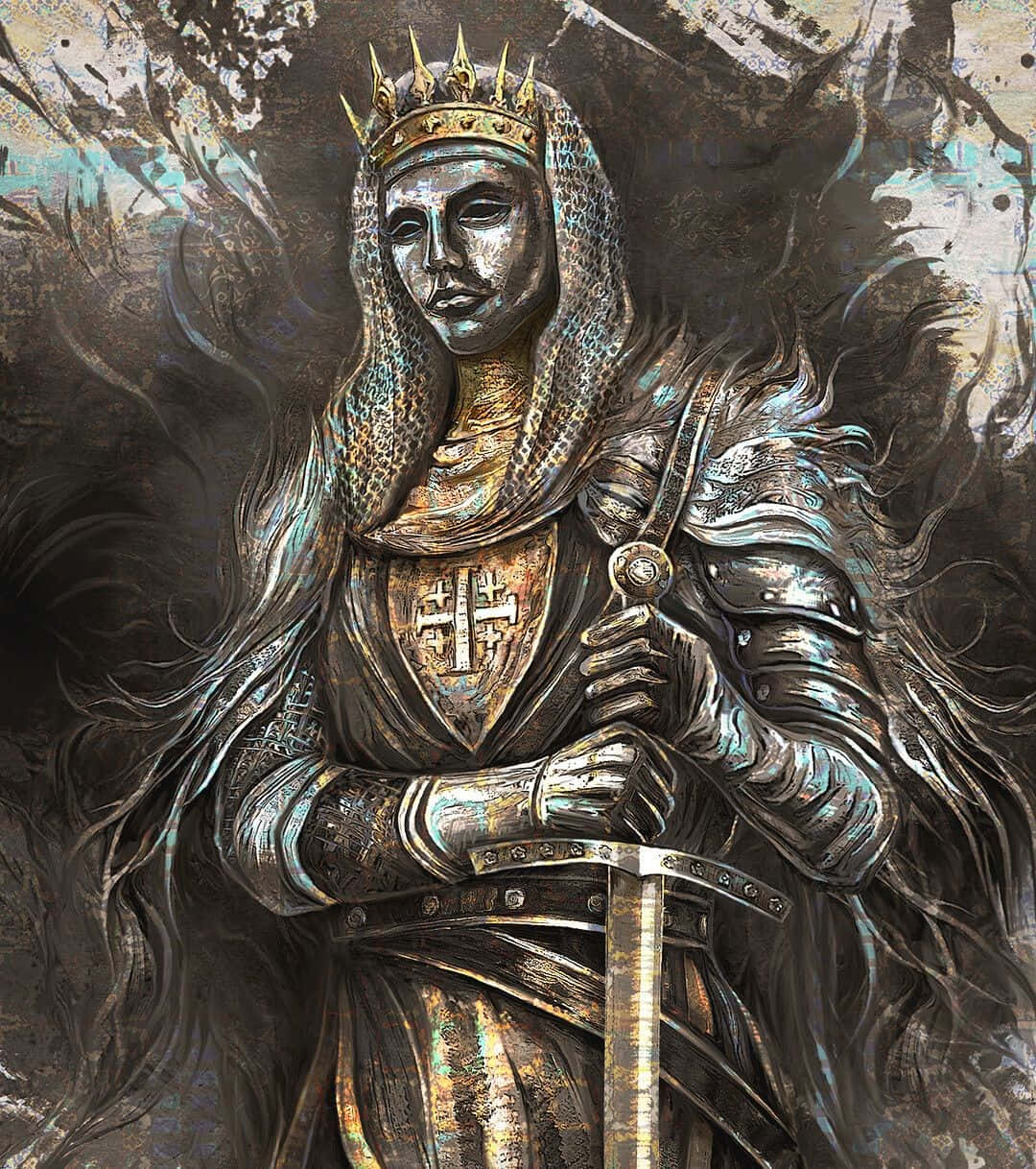 1080x1218 Download Medieval King Artwork Wallpaper
