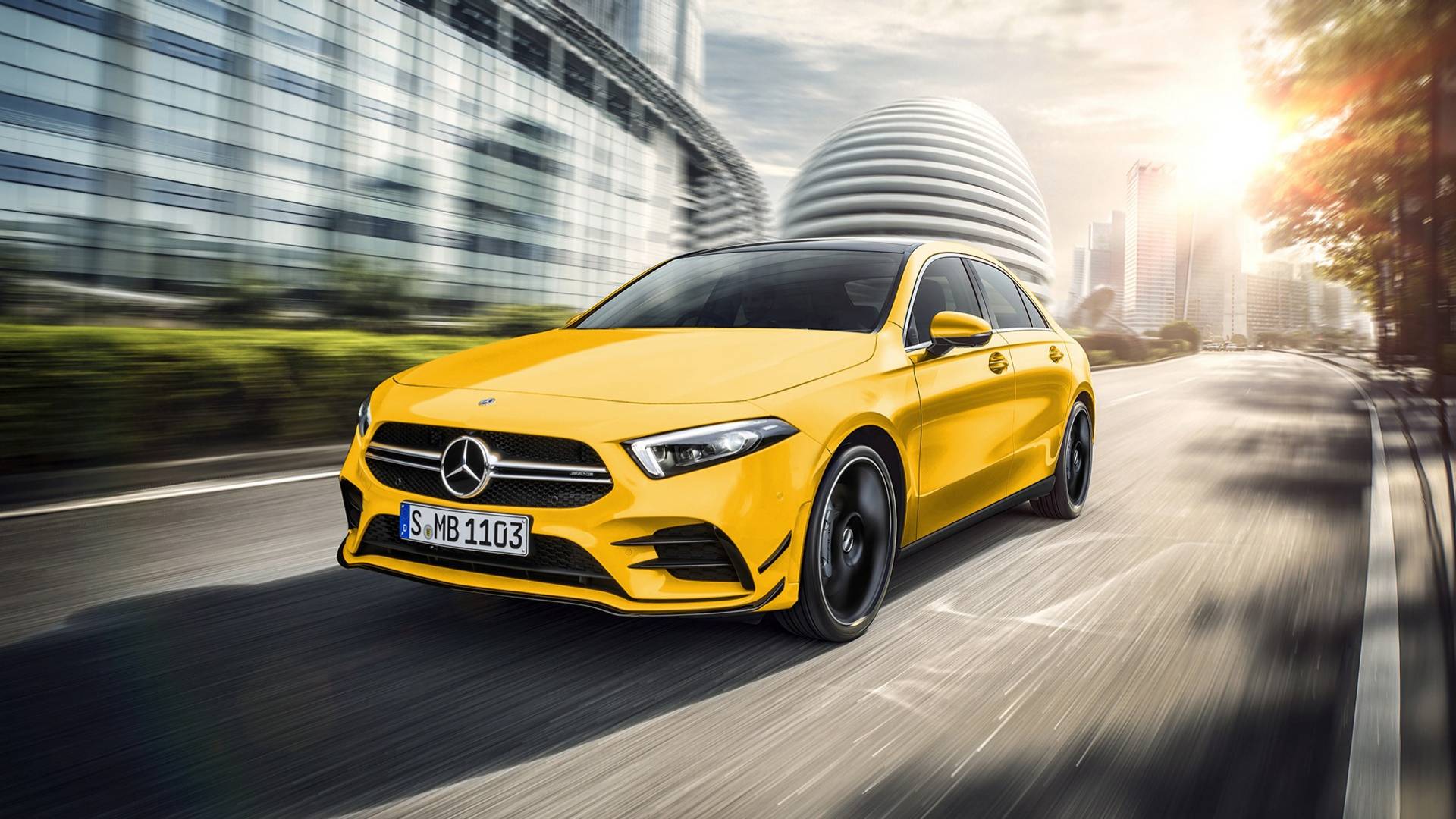 1920x1080 Mercedes AMG A35 Sedan Expertly Rendered