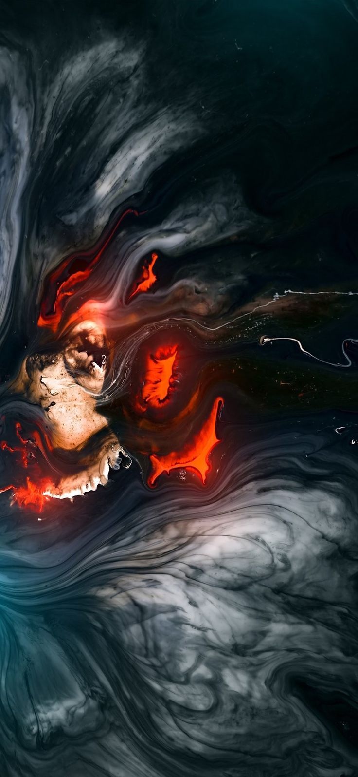 736x1595 Shevon salmon wallpaper space. Skull nebula wallpaper, Hell wallpaper HD 4k, Abstraction wallpaper