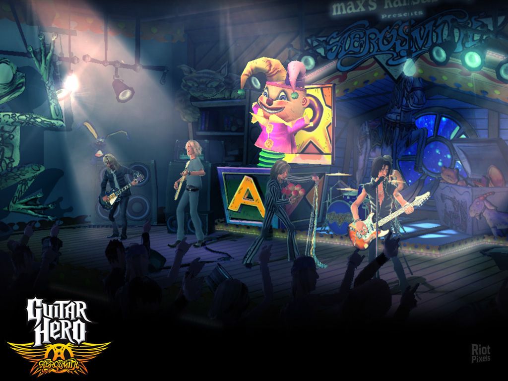 1024x768 Guitar Hero: Aerosmith wallpaper at Riot Pixels, image