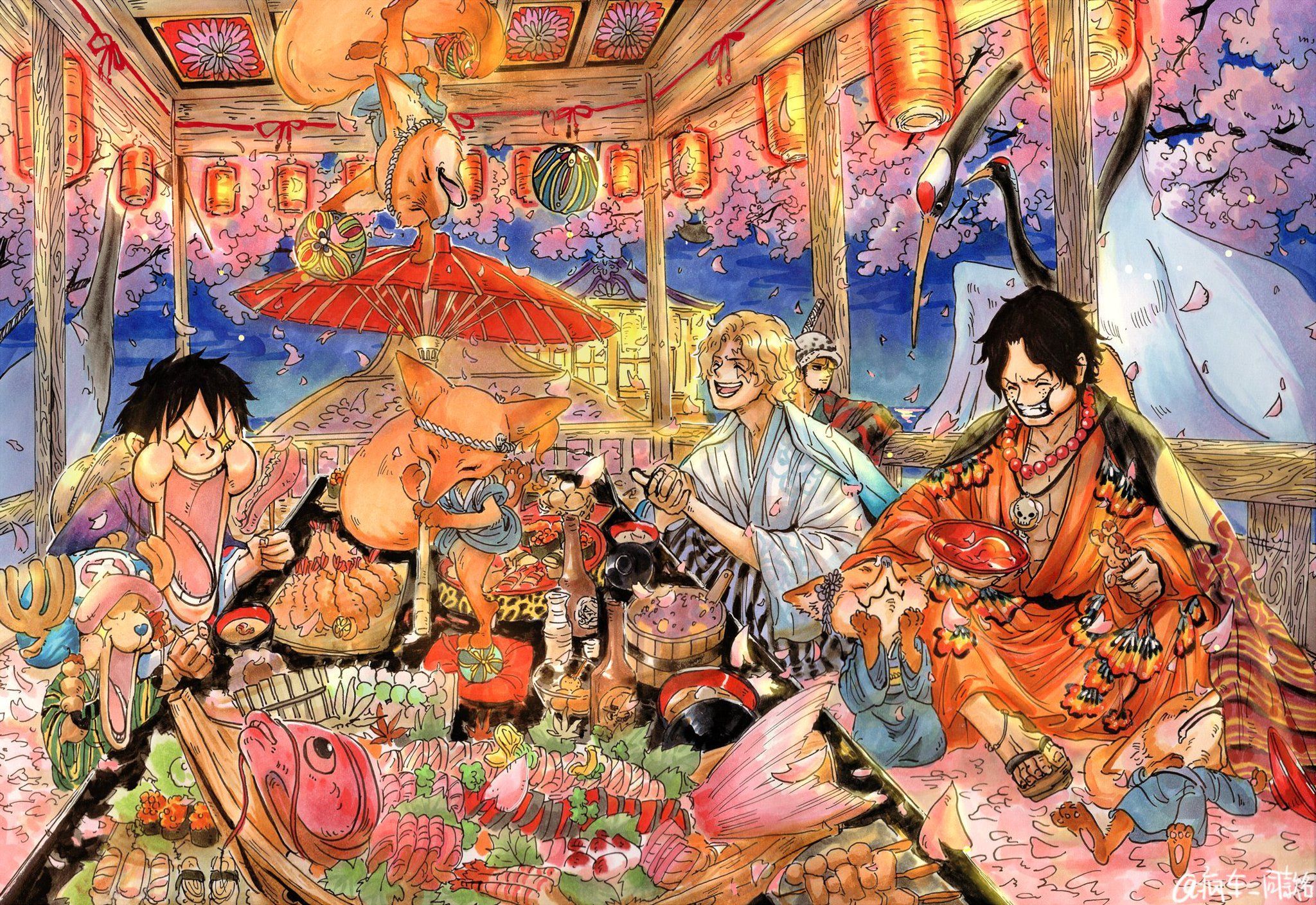 2048x1409 Discover 12 one piece wallpaper (pc) and one piece colour spread ideas. one piece color spread, one piece art spread, one piece color spreads and more