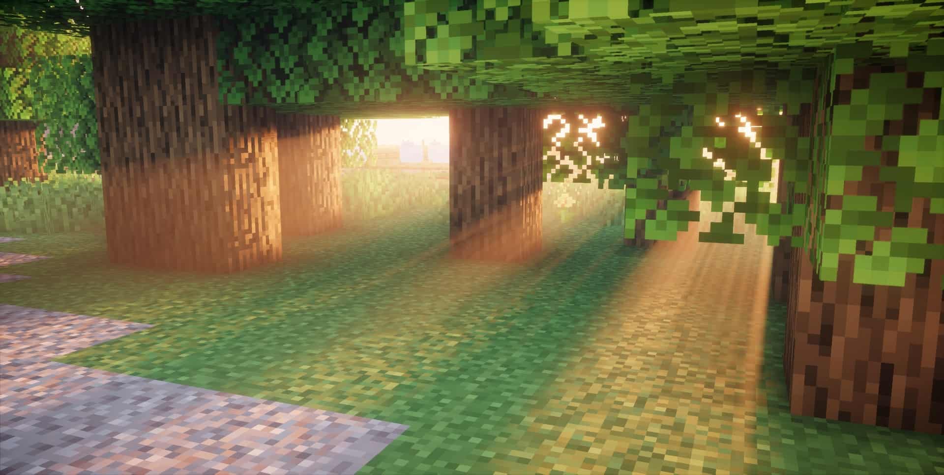 1920x968 Nostalgia Shaders 26.2 / 1.21. Shader Pack for Minecraft
