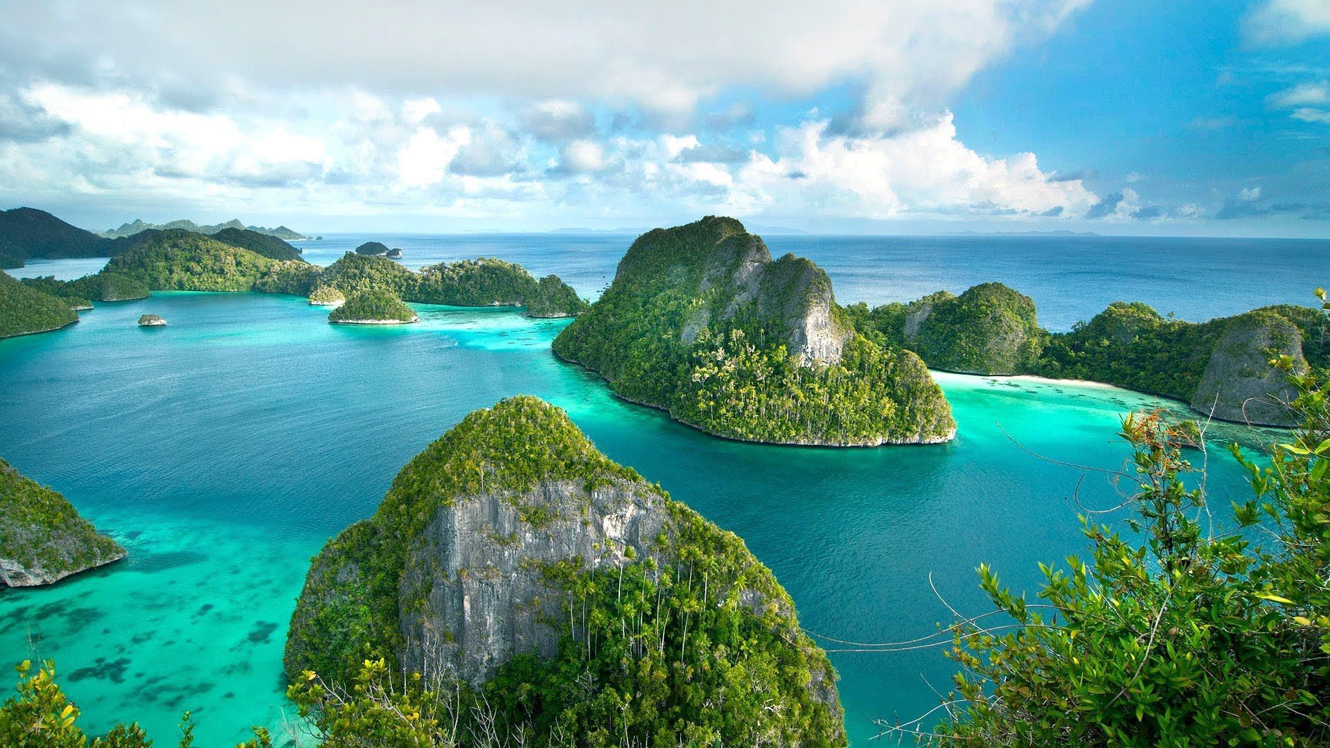 1920x1080 Wallpaper island, sea, Indonesia, Pulau Wayag for mobile and desktop, section пейзажи, resolution 1920x1080