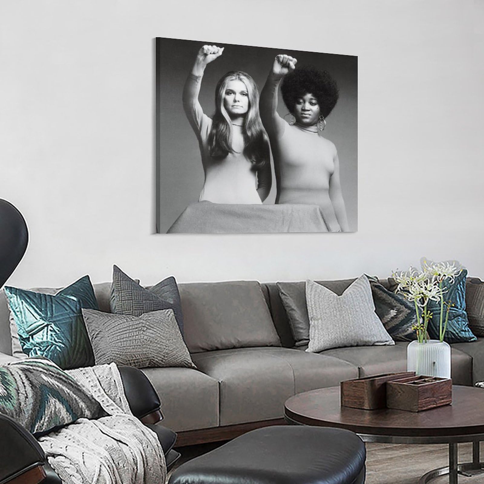 1600x1600 Gloria Steinem Poster Art Wallpaper (1) Artworks Canvas Poster Room Aesthetic Wall Art Prints Home Modern Decor Gifts Framed Unframed 24x24inch(60x60cm) : Amazon.ca: Home