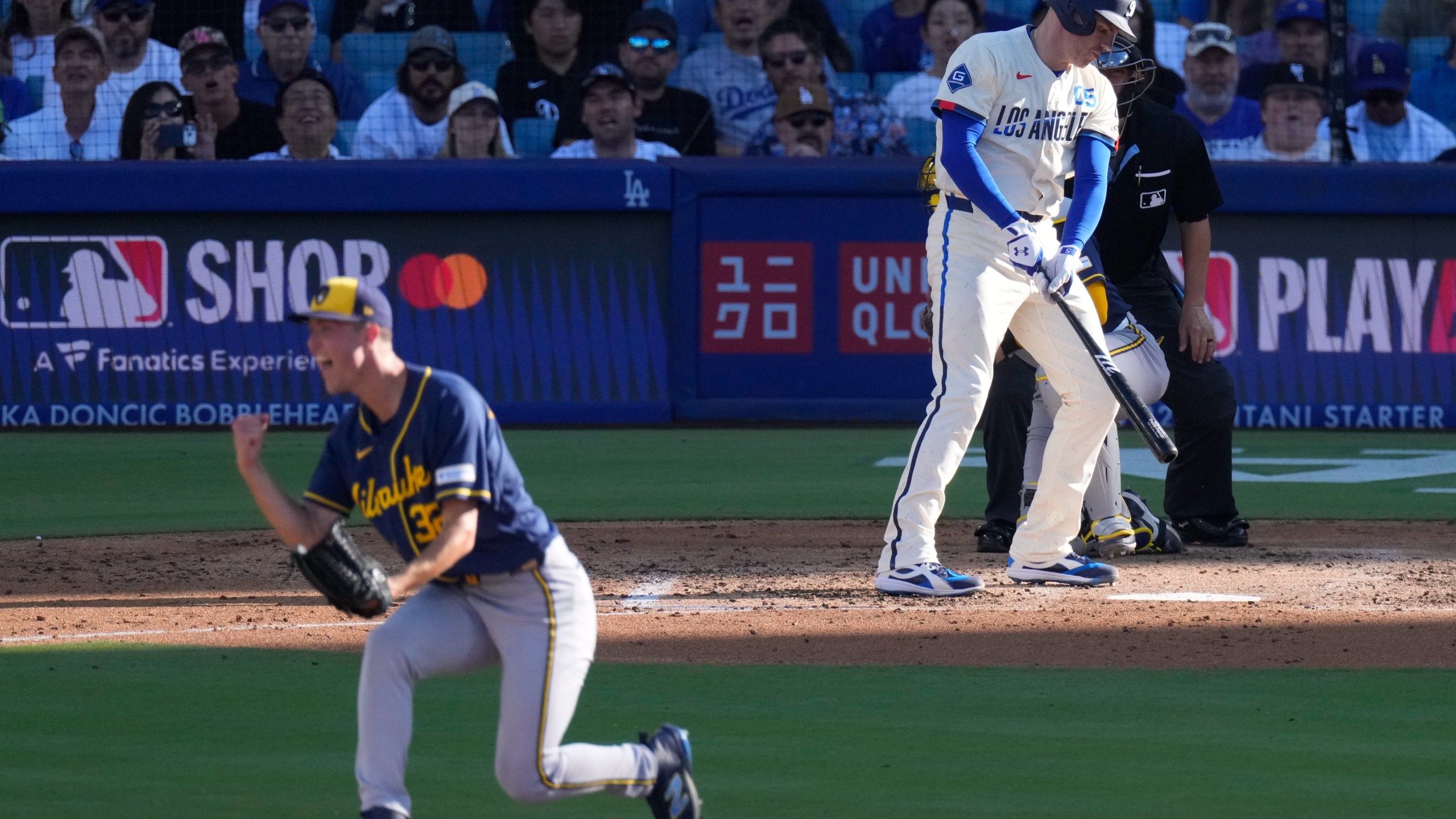 2560x1440 Brewers ace Jacob Misiorowski uses more than fastball to hold Shohei Ohtani and Dodgers at bay