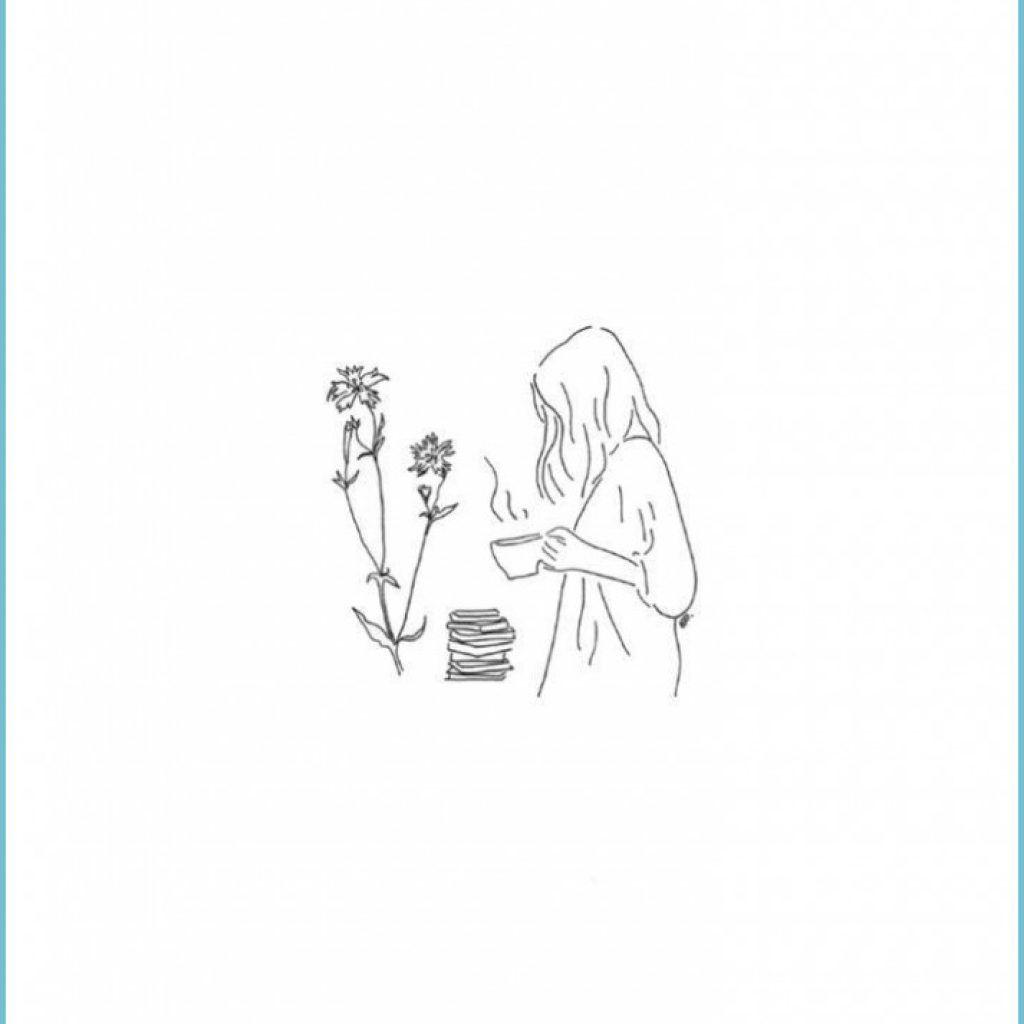 1024x1024 Tipografia Line Drawing, Black & White Wallpaper art wallpaper