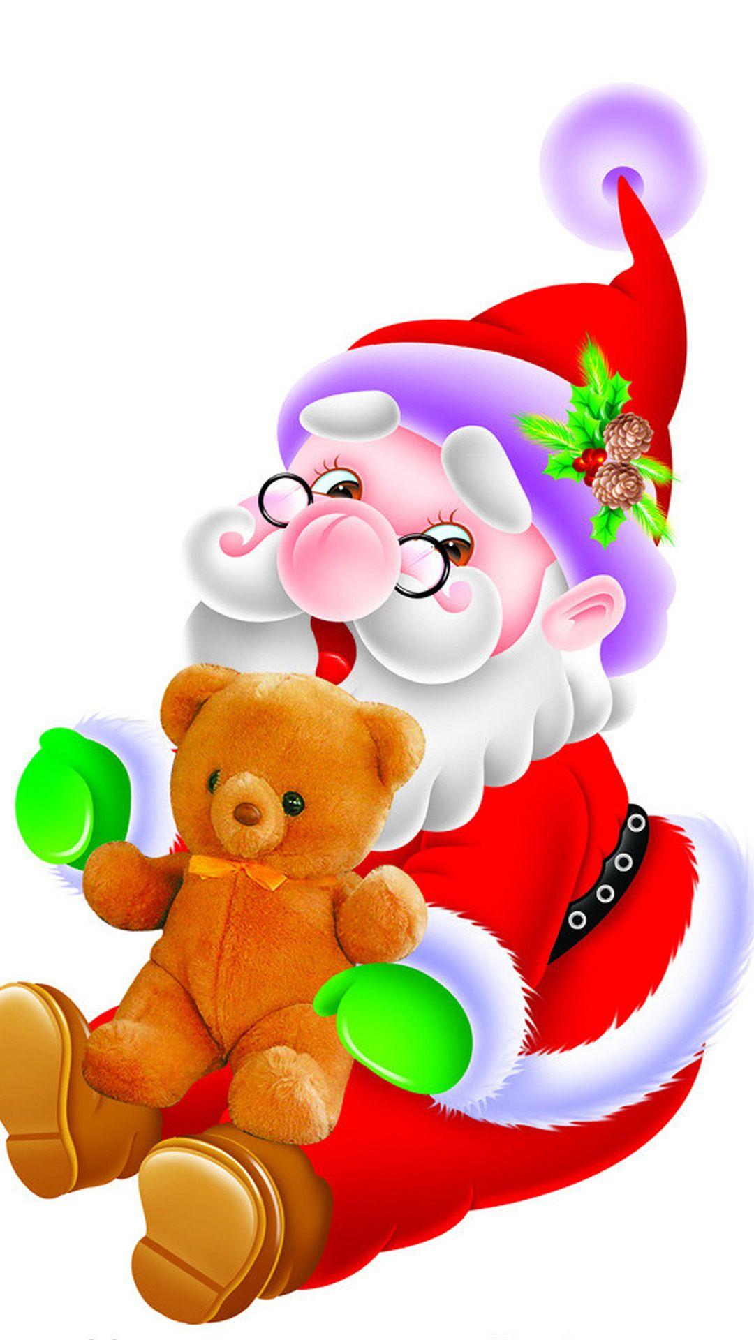 1080x1920 Happy Cute Santa Claus iPhone 6 Wallpaper Download. iPhone