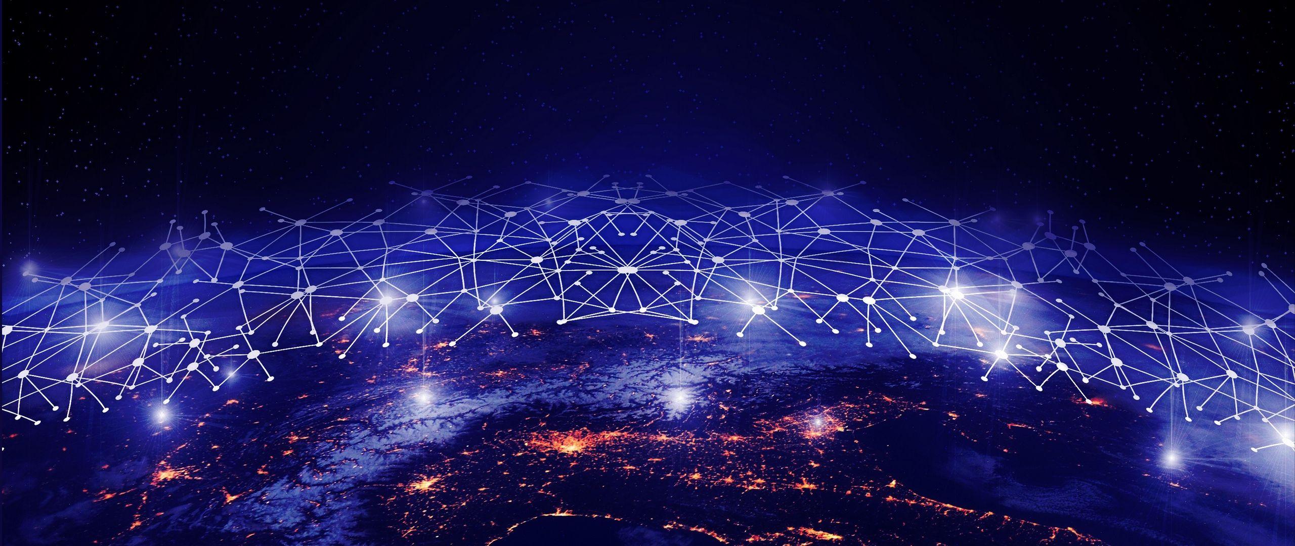 2560x1080 Wallpaper Galaxy, Earth, Network, Stars Wallpaper Desktop HD Wallpaper
