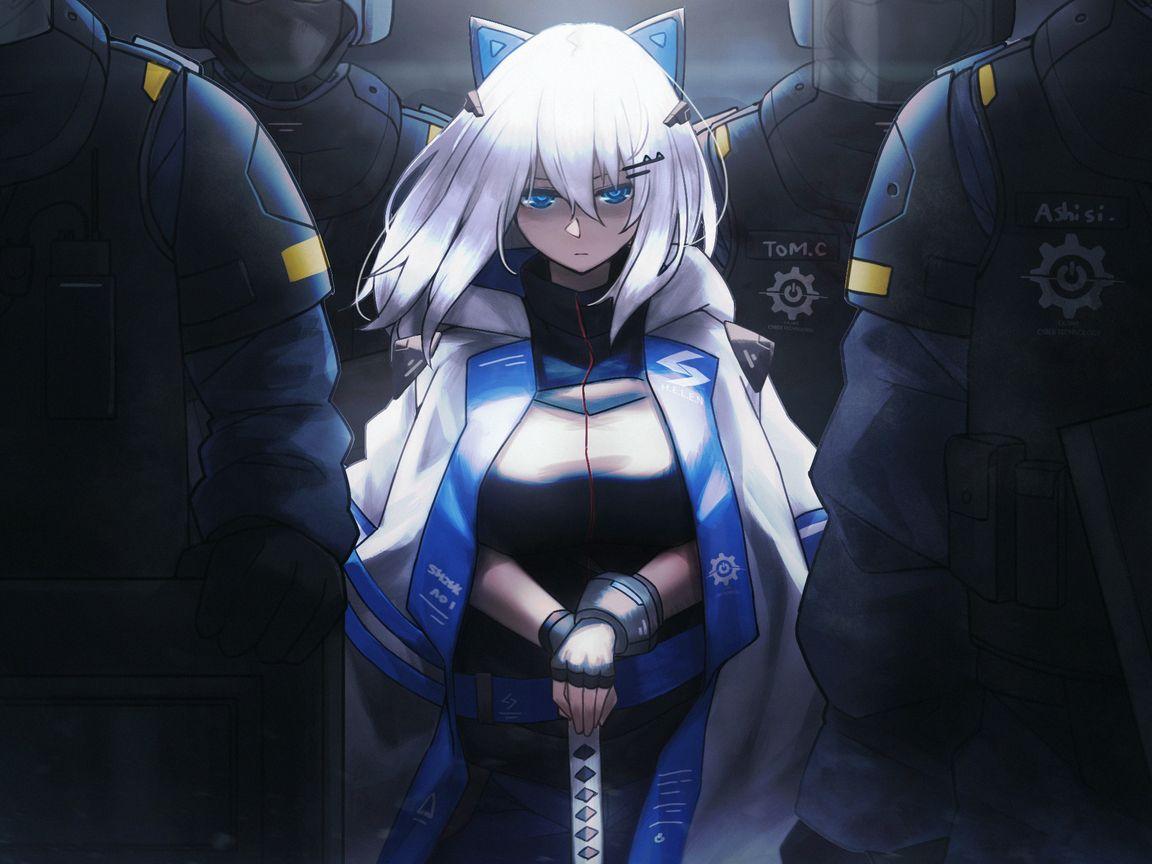 1152x864 Katana Anime Girl 1152x864 Resolution HD 4k Wallpaper, Image, Background, Photo and Picture