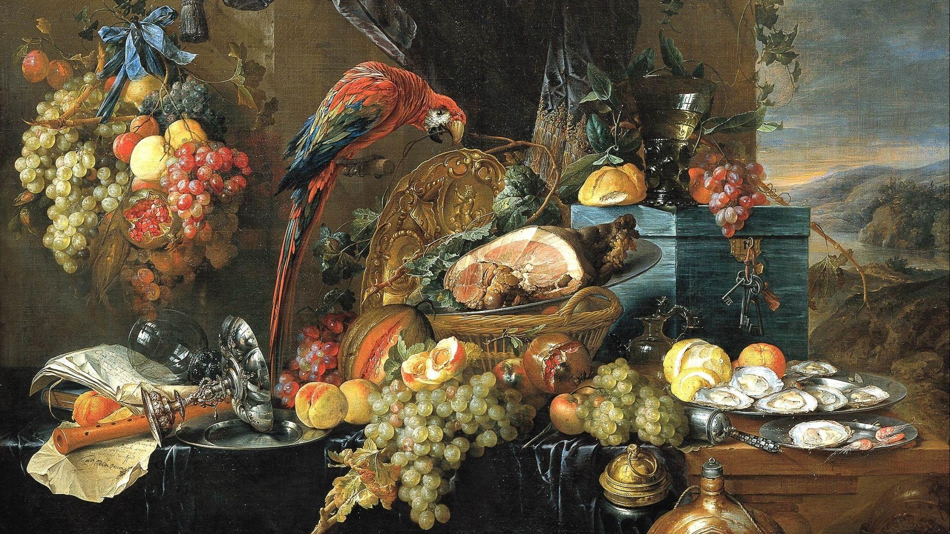 1920x1080 Renaissance Food Paintings