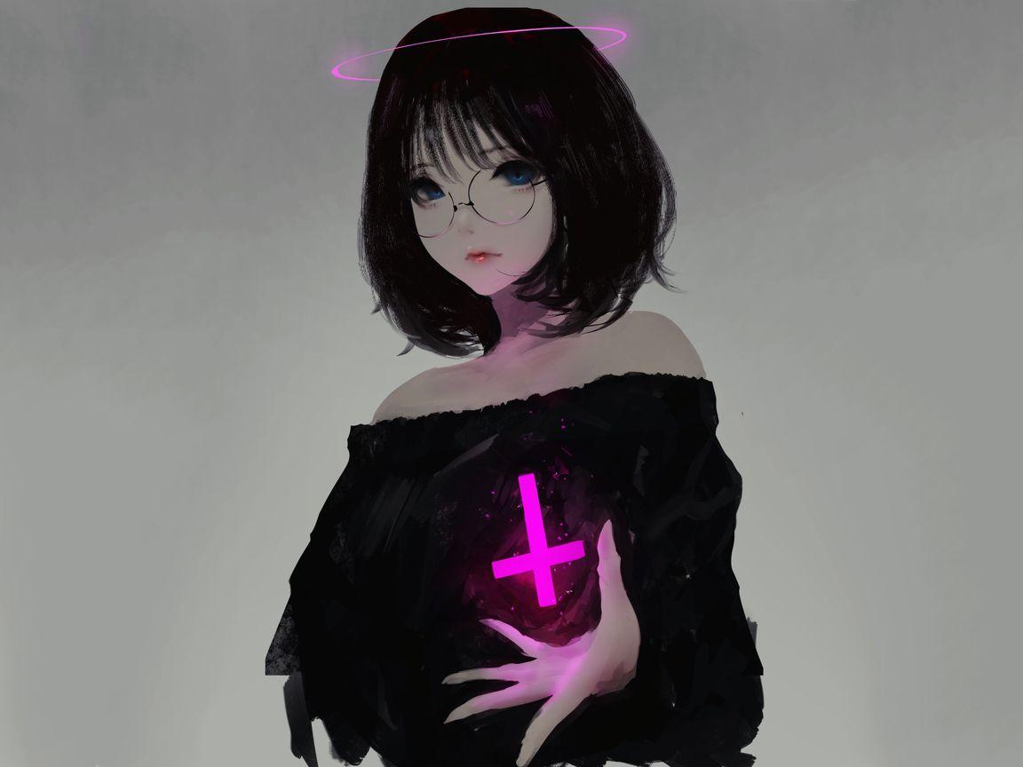 1152x864 Anime Cross Girl 1152x864 Resolution HD 4k Wallpaper, Image, Background, Photo and Picture