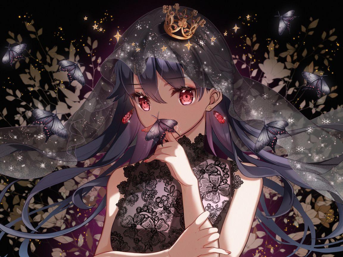 1152x864 Download Glitter, beautiful pink eyes, anime girl, original wallpaper, 1152x Standard 4: Fullscreen