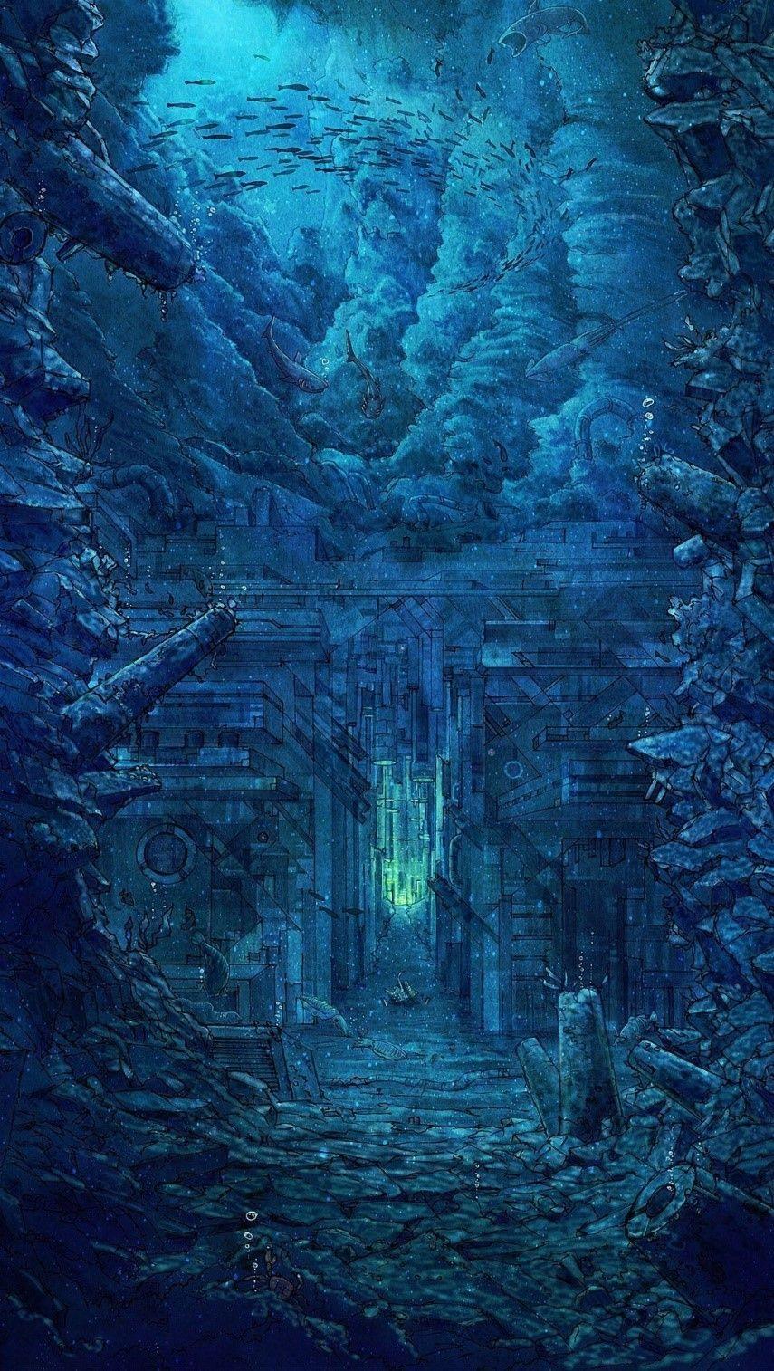 855x1514 Download Mobile Wallpaper Group. Art, Fantasy landscape, HD phone wallpaper