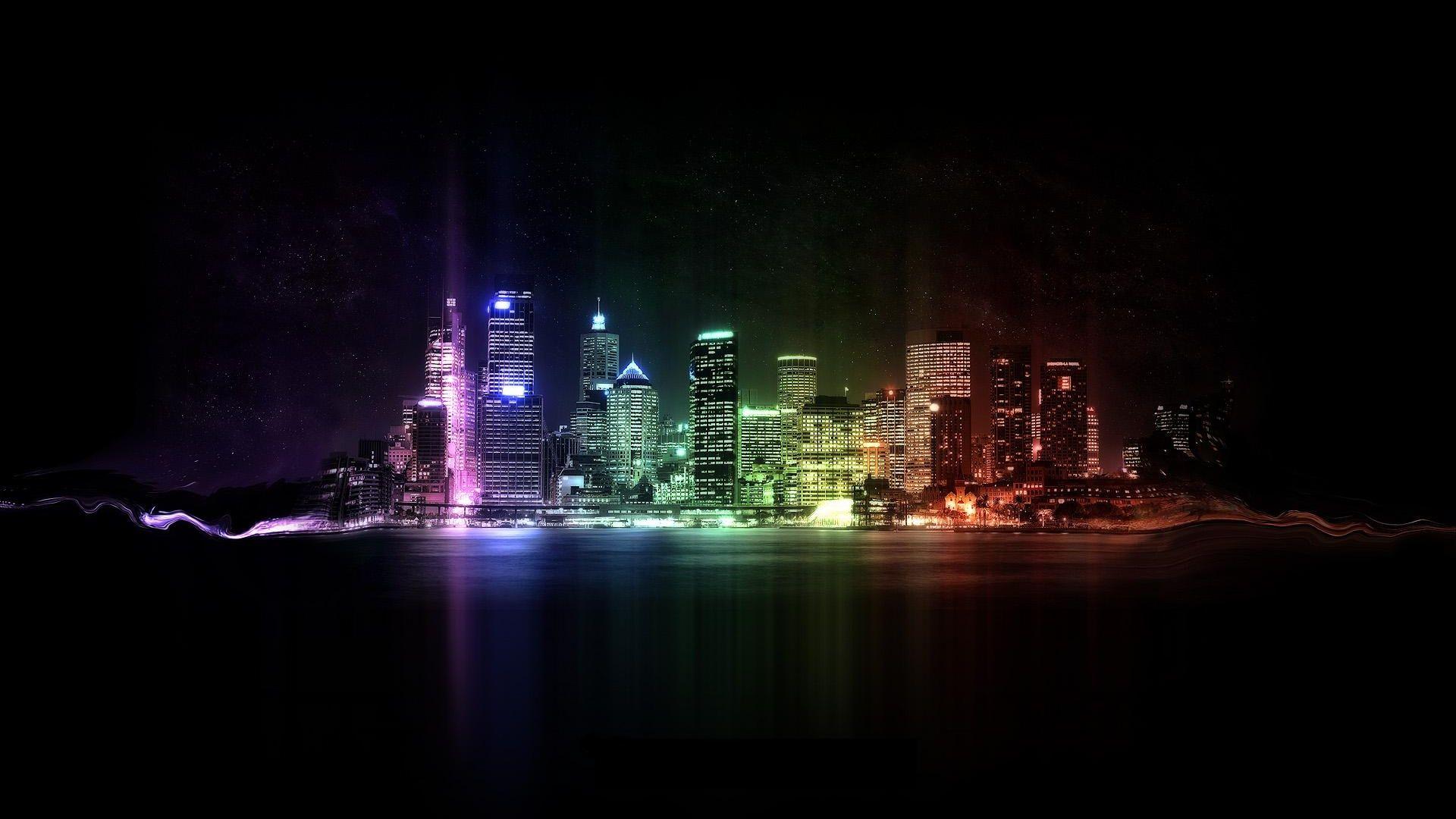 1920x1080 cityscapes, buildings, Rainbow City wallpaper