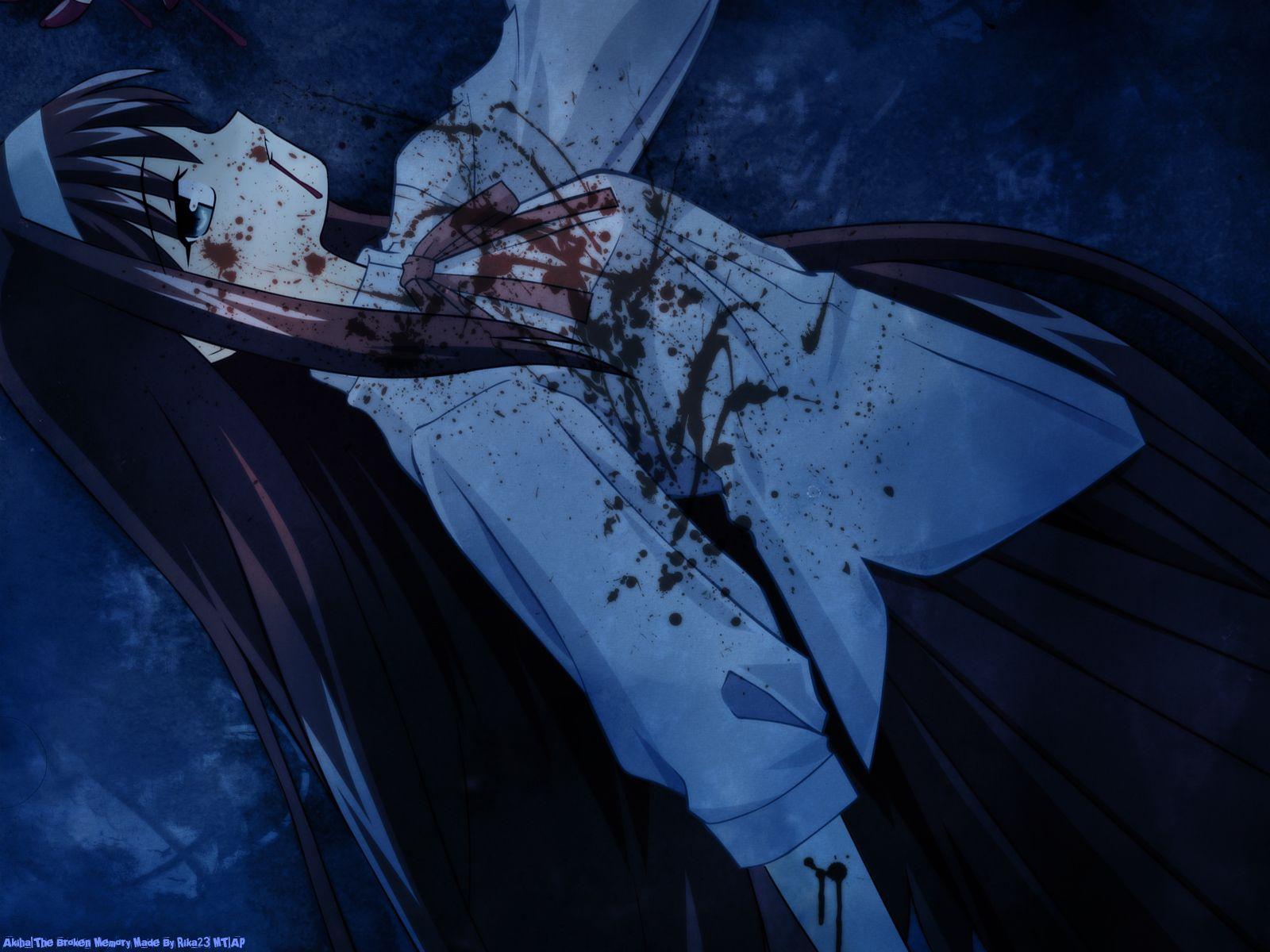 1600x1200 Blood dark shingetsutan tsukihime takeuchi takashi tohno akiha wallpaperx1200
