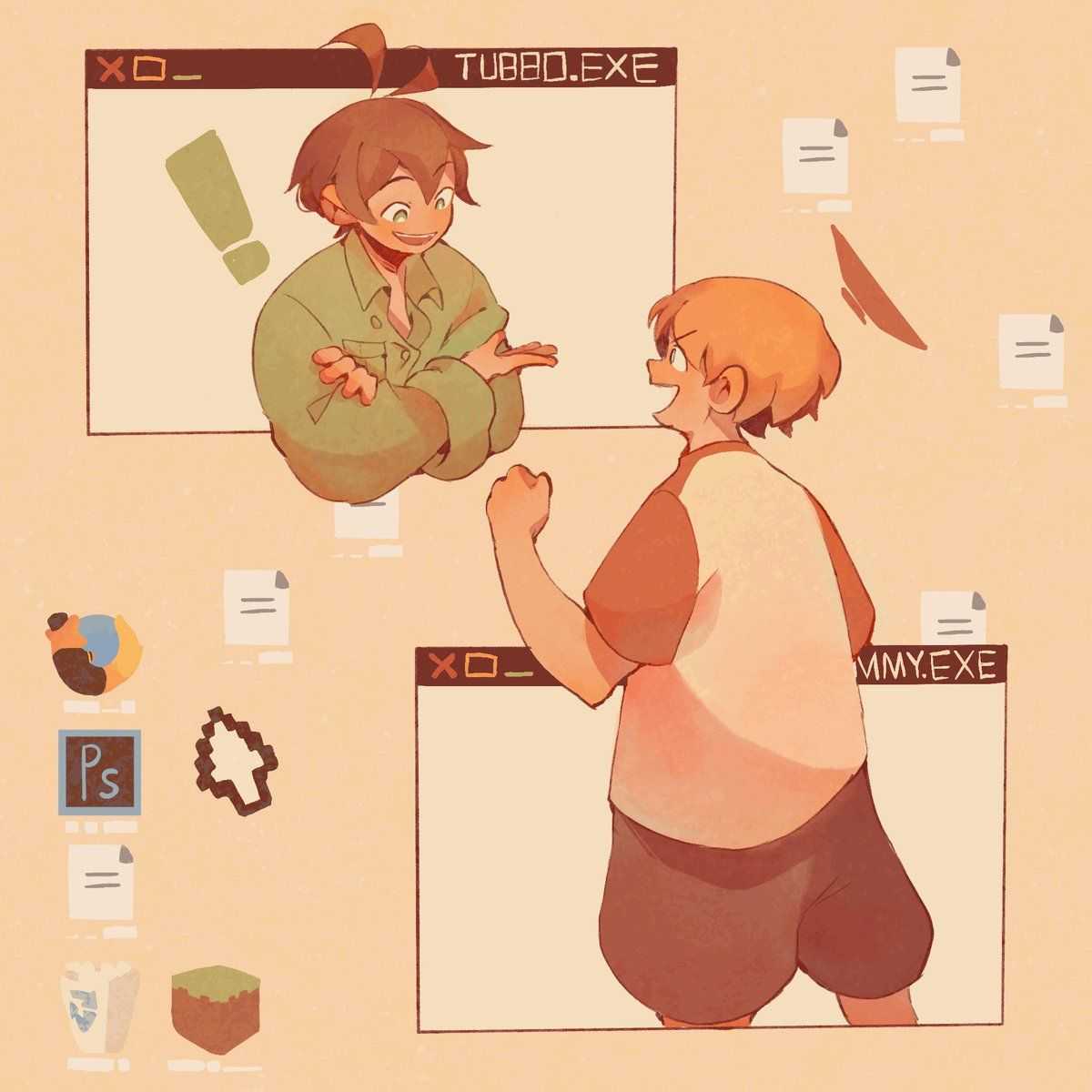 1200x1200 Tommy and Tubbo Wallpaper Free HD Wallpaper