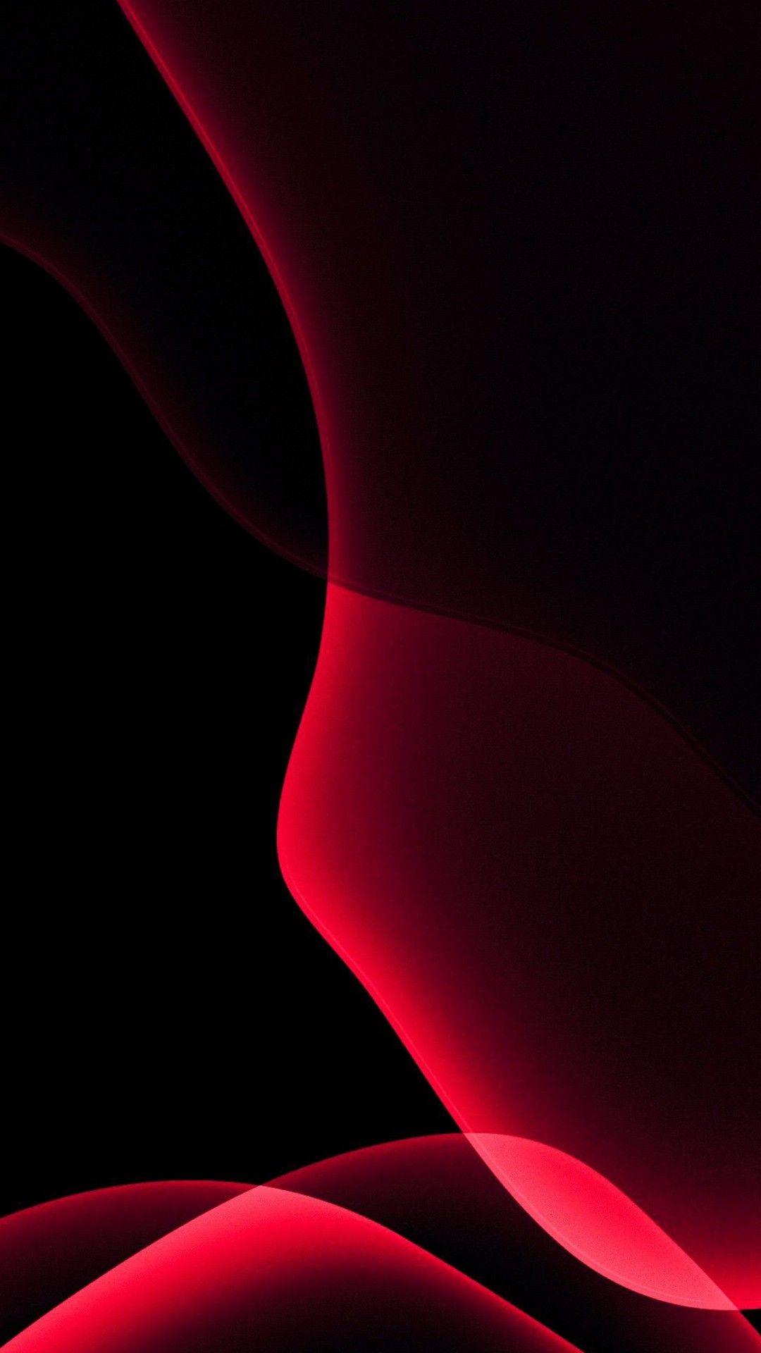 1080x1920 Ios 14 iPados Dark Red And Black Stock 4K HD Abstract Wallpaper