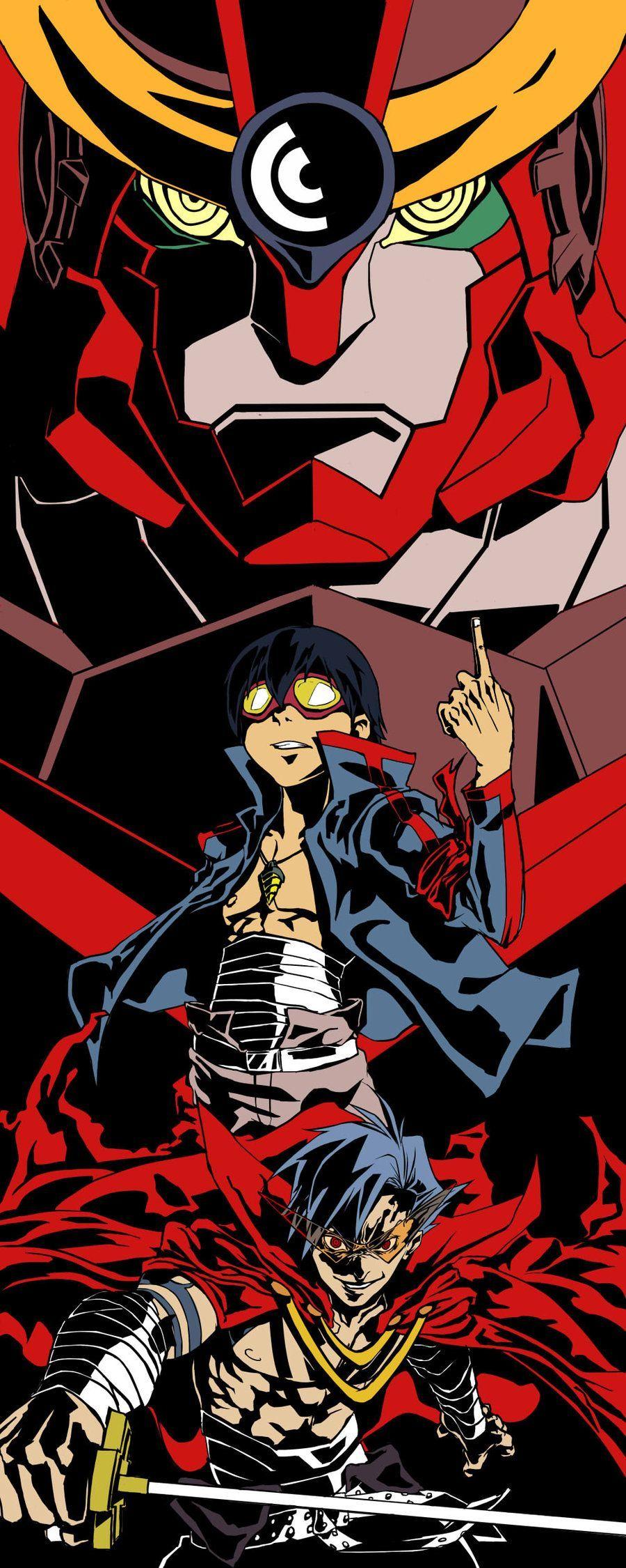 900x2250 Gurren Lagann Phone Background