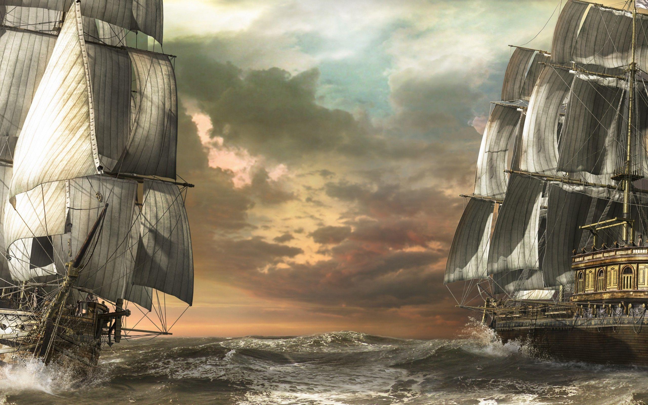 2560x1600 Sailing Ship Wallpaper