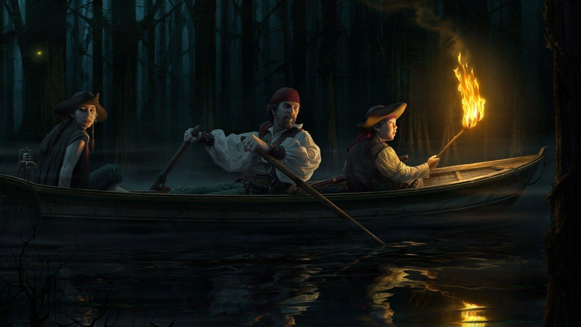 1920x1080 Pirates, Night