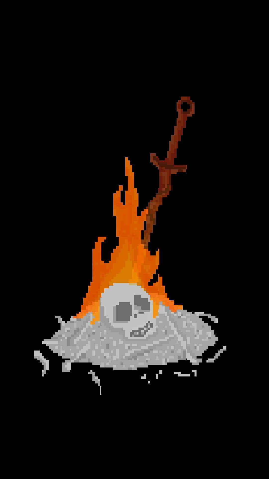 1080x1920 Animated bonfire GIF background for Mobile Phone