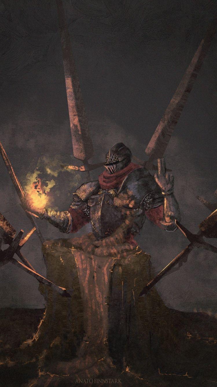 750x1334 Download 750x1334 wallpaper warrior, dark souls, video game, swords, art, iphone iphone 750x1334 HD image, background, 16669
