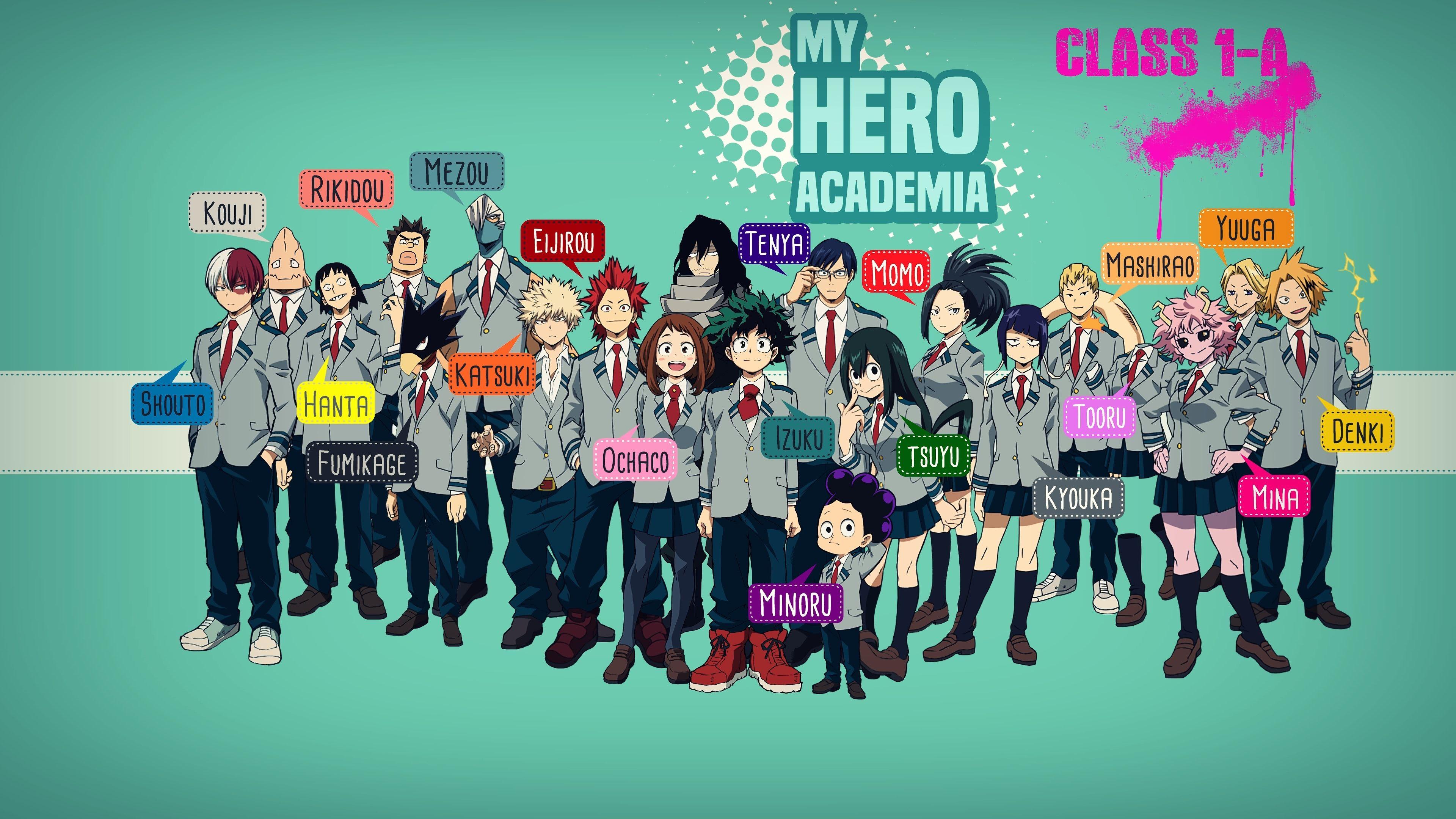 3840x2160 My Hero Academia Class 1 A Students UHD 4K Wallpaper