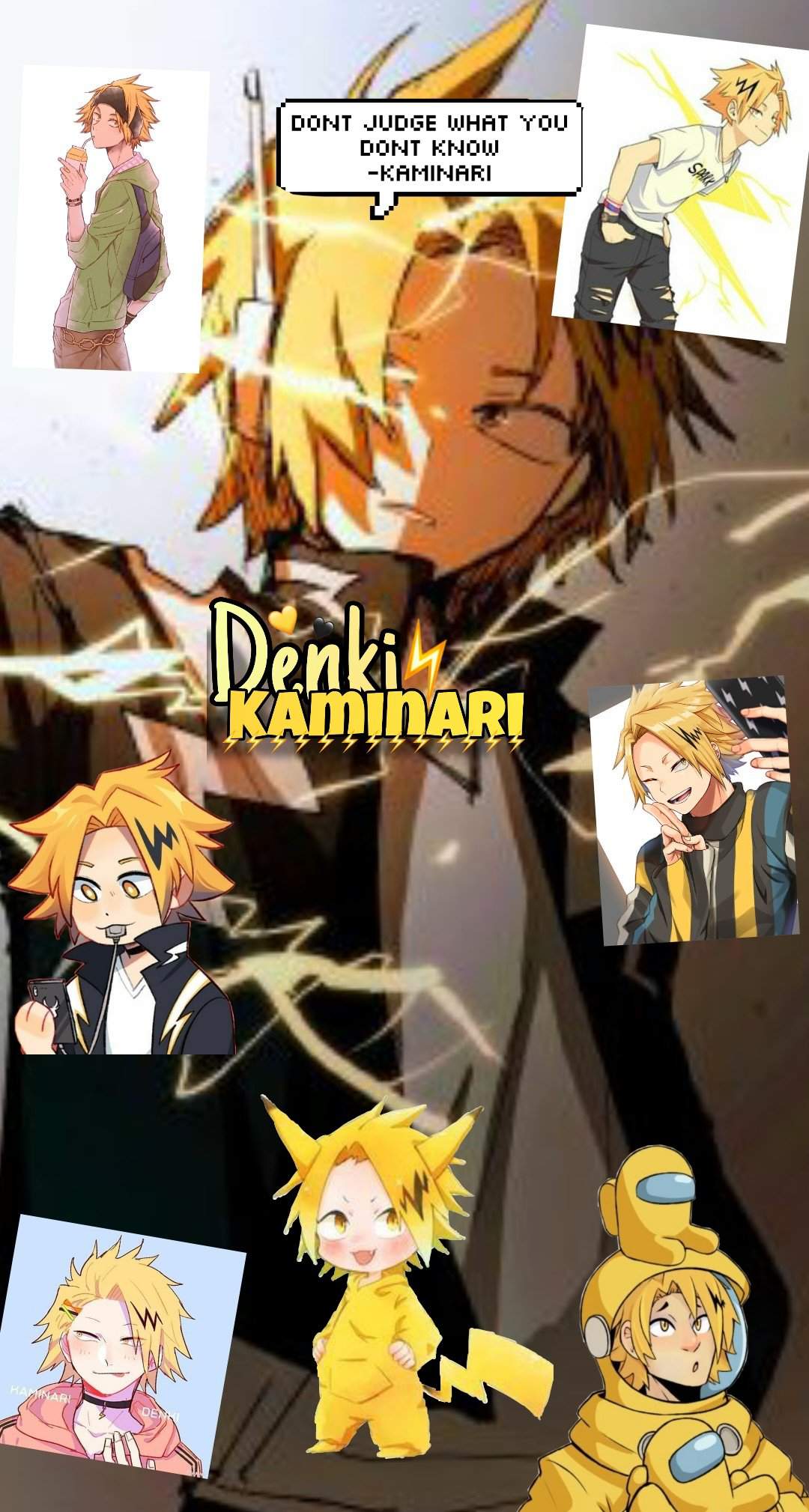 1080x2019 Denki Kaminari phone wallpaper. My Hero Academia Amino