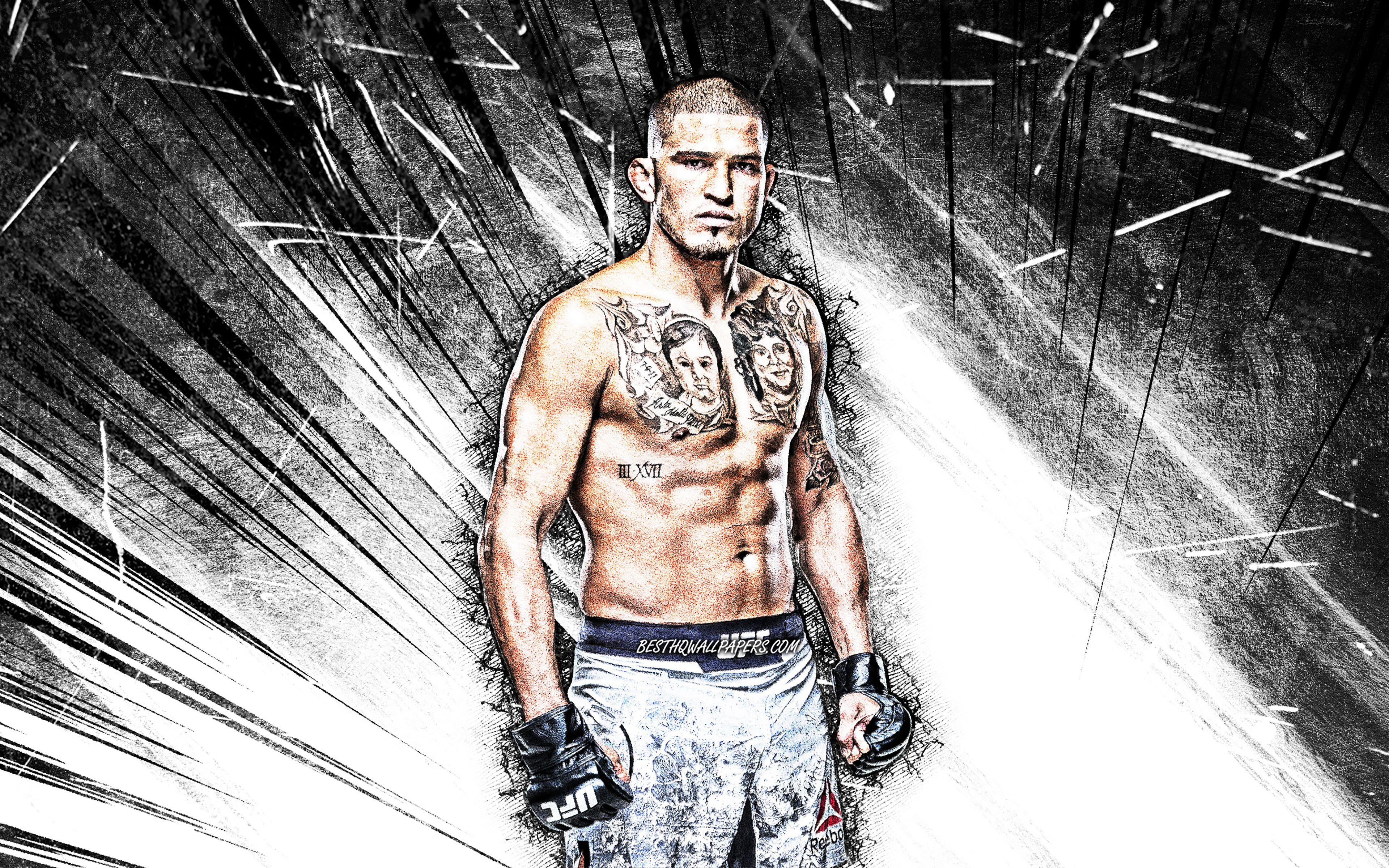 3840x2400 4k, Anthony Pettis, Mma, Grunge Art, American Fighters, HD Wallpaper