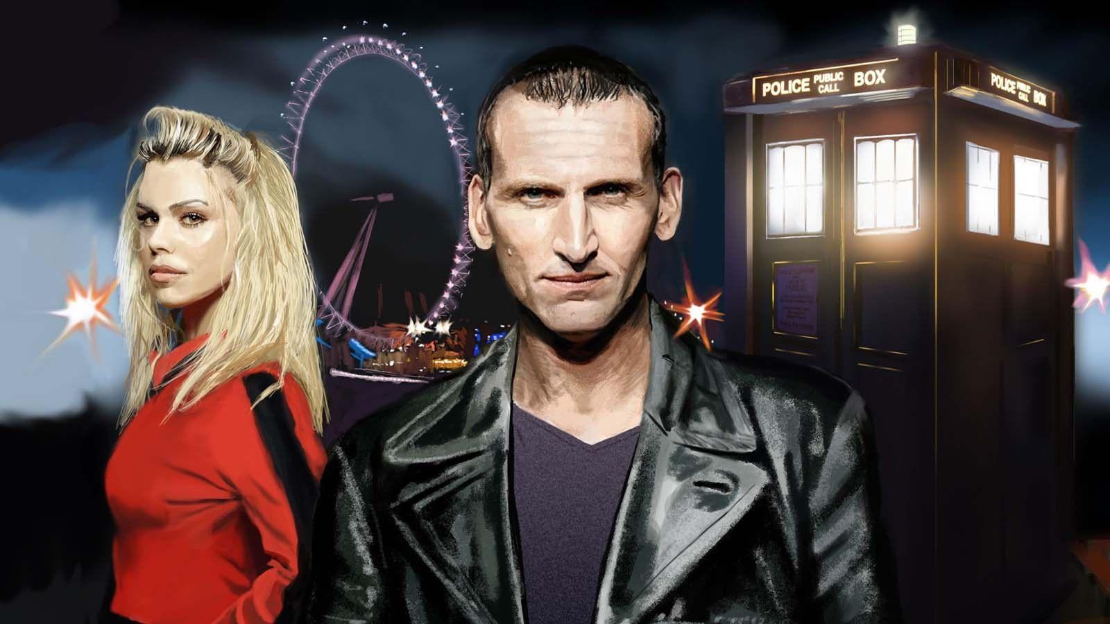 1600x900 Doctor Who, Ninth Doctor, Rose Tyler, TARDIS, Billie Piper Wallpaper HD / Desktop and Mobile Background