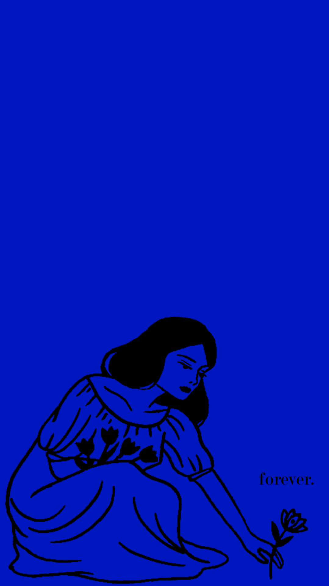 1079x1920 Hình nền Tumblr thẩm mỹ màu xanh đậm 1079 × 1920