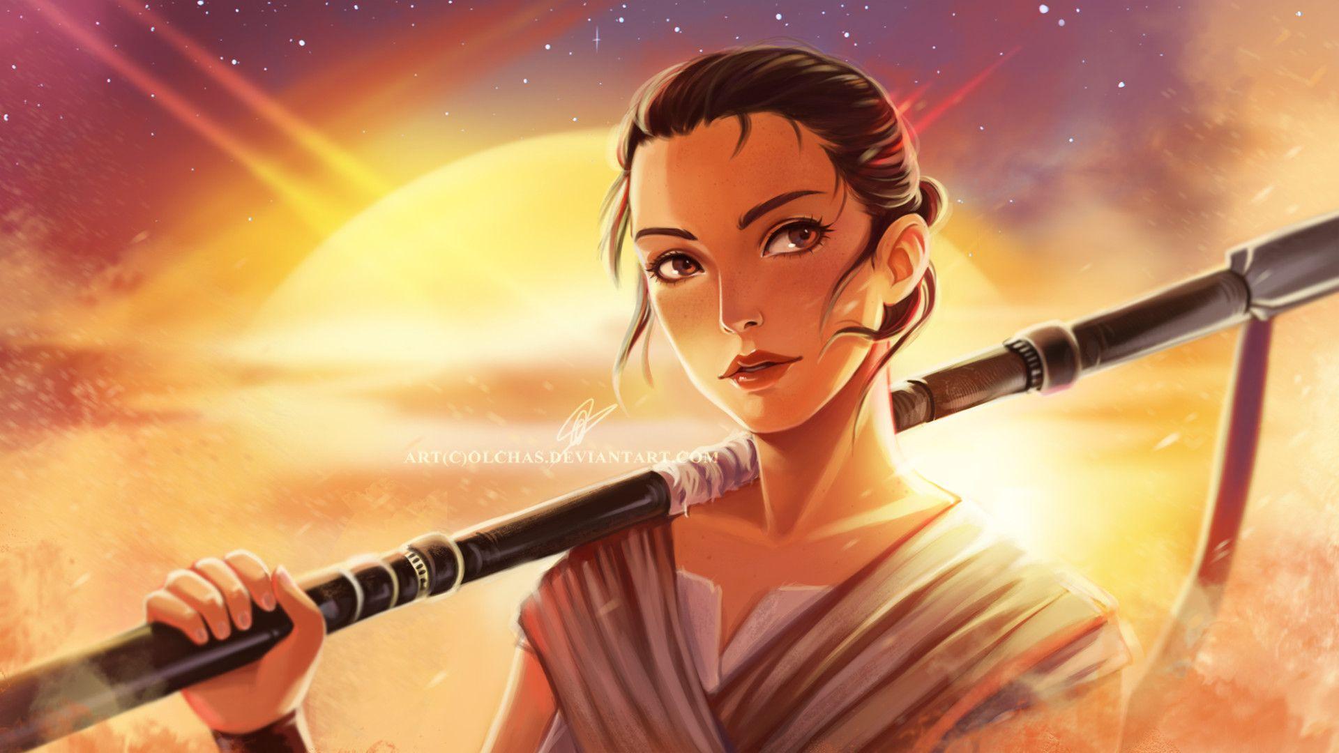 Rey Star Wars Wallpapers Top Free Rey Star Wars Backgrounds Wallpaperaccess