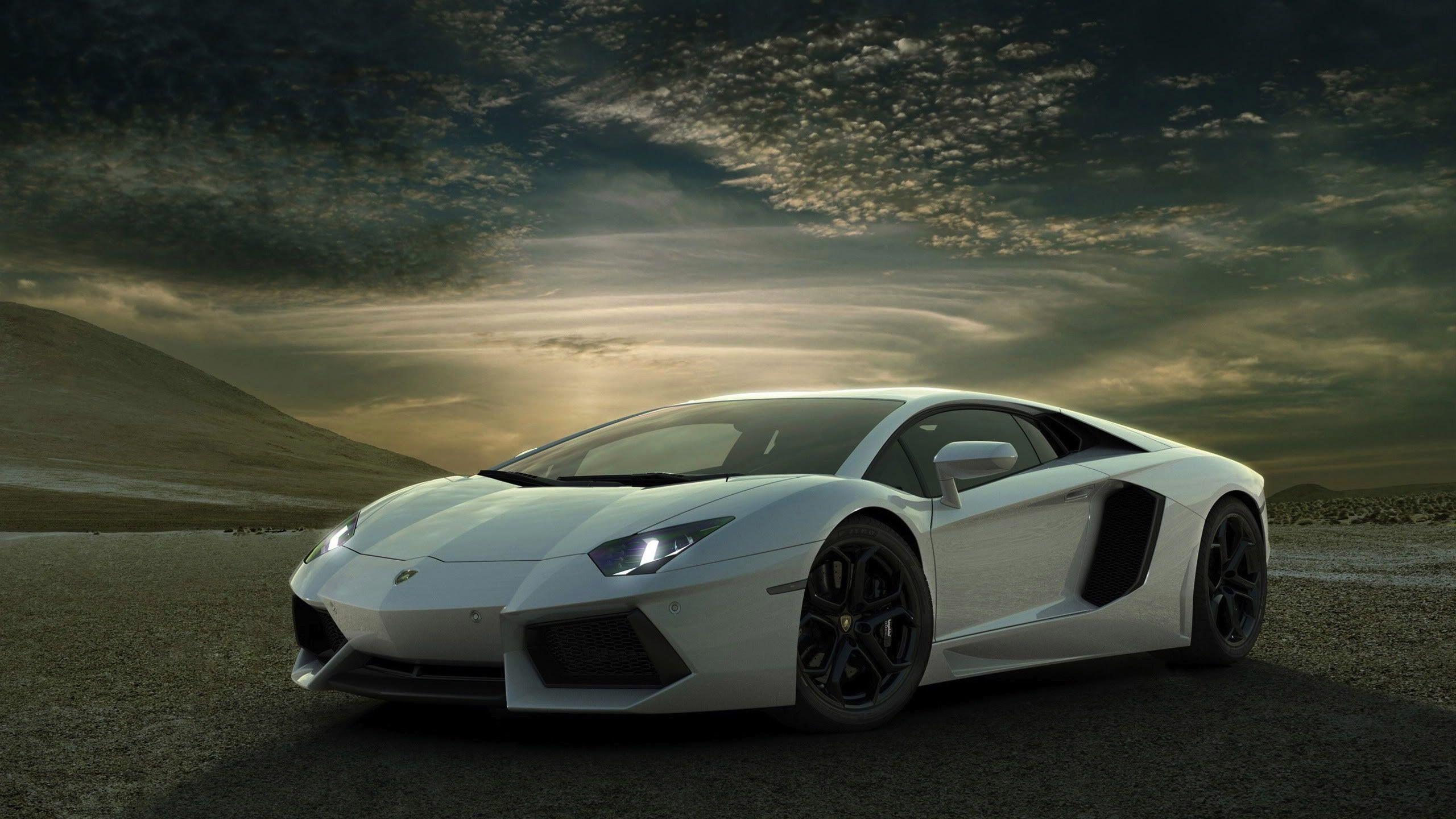 2560x1440 White Lamborghini Background wallpaperx1440