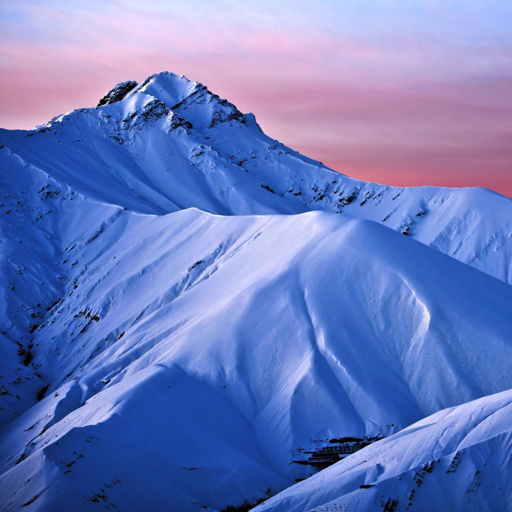 1024x1024 Snowy Mountain Wallpaper For iPad HD Wallpaper