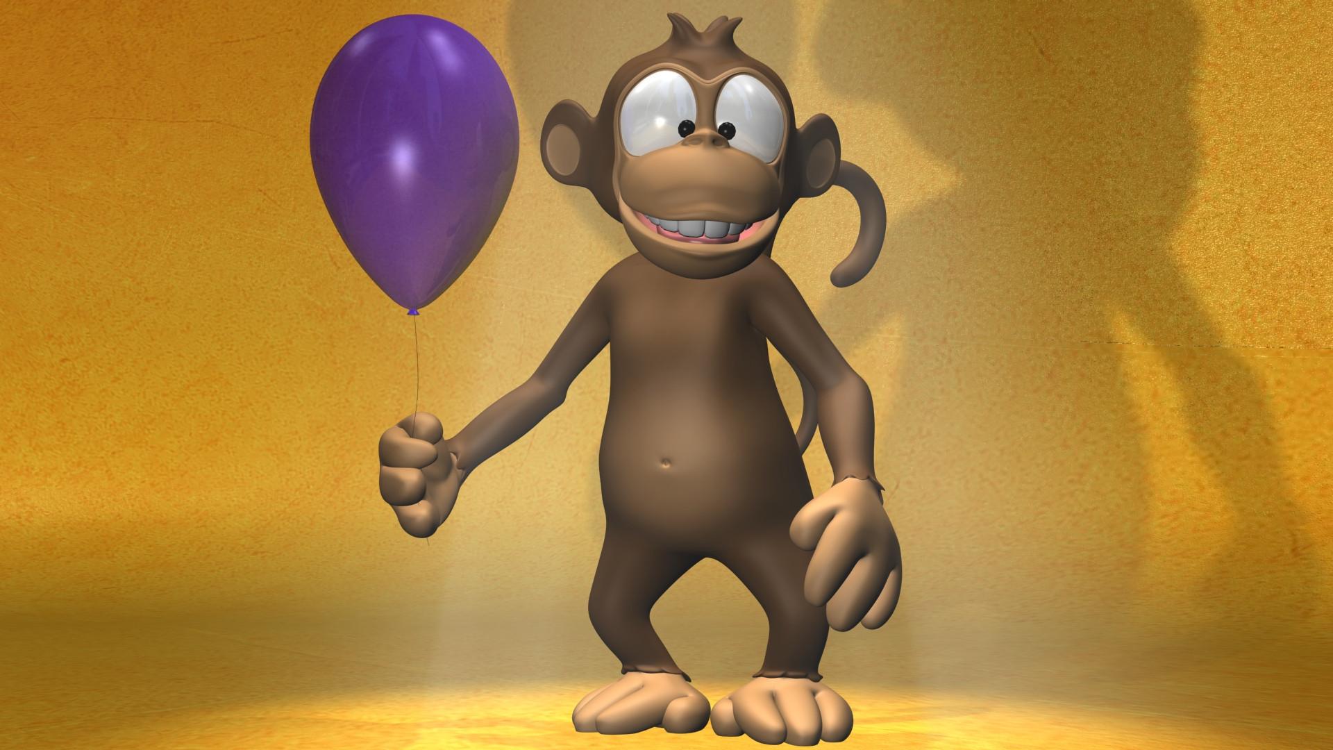 1920x1080 Cartoon Monkey Wallpaper