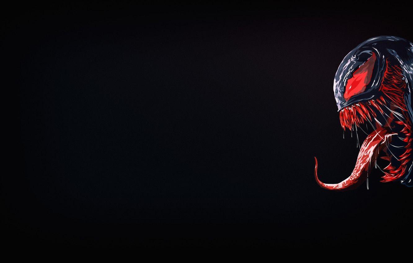 1332x850 Wallpaper Minimalism, Language, Style, Teeth, Mouth, Background, Fangs, Art, Art, Style, Marvel, Background, Marvel Comics, Venom, Venom, Minimalism image for desktop, section минимализм