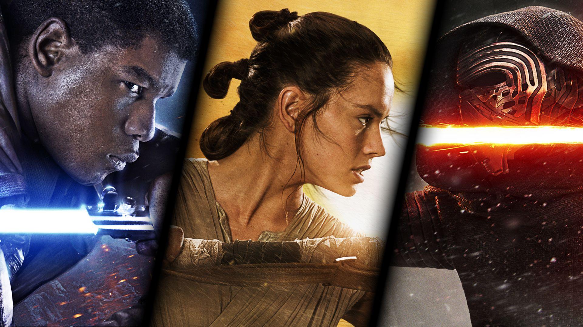 1920x1080 Finn, Rey and Kylo Ren in Star Wars: The Force Awakens wallpaper wallpaper