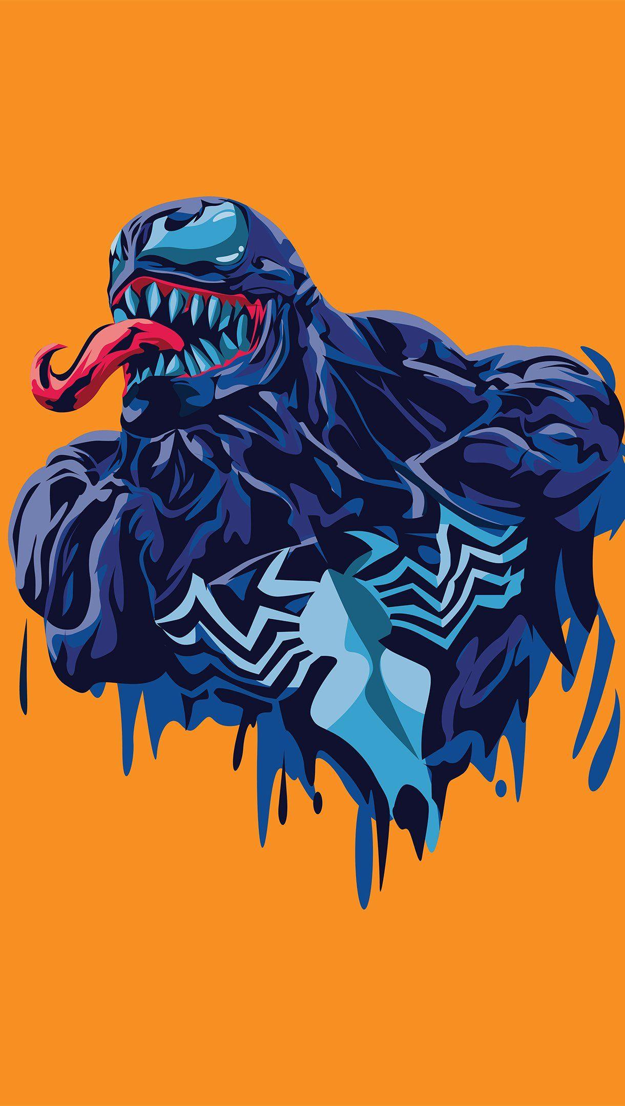 1220x2160 Venom Minimalist Illustration Wallpaper 4k Ultra HD