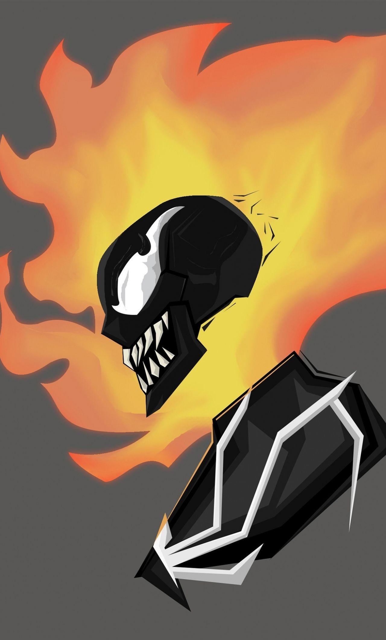 1280x2120 Wallpaper, Venomverse, Venom, Rider, Minimal, Marvel