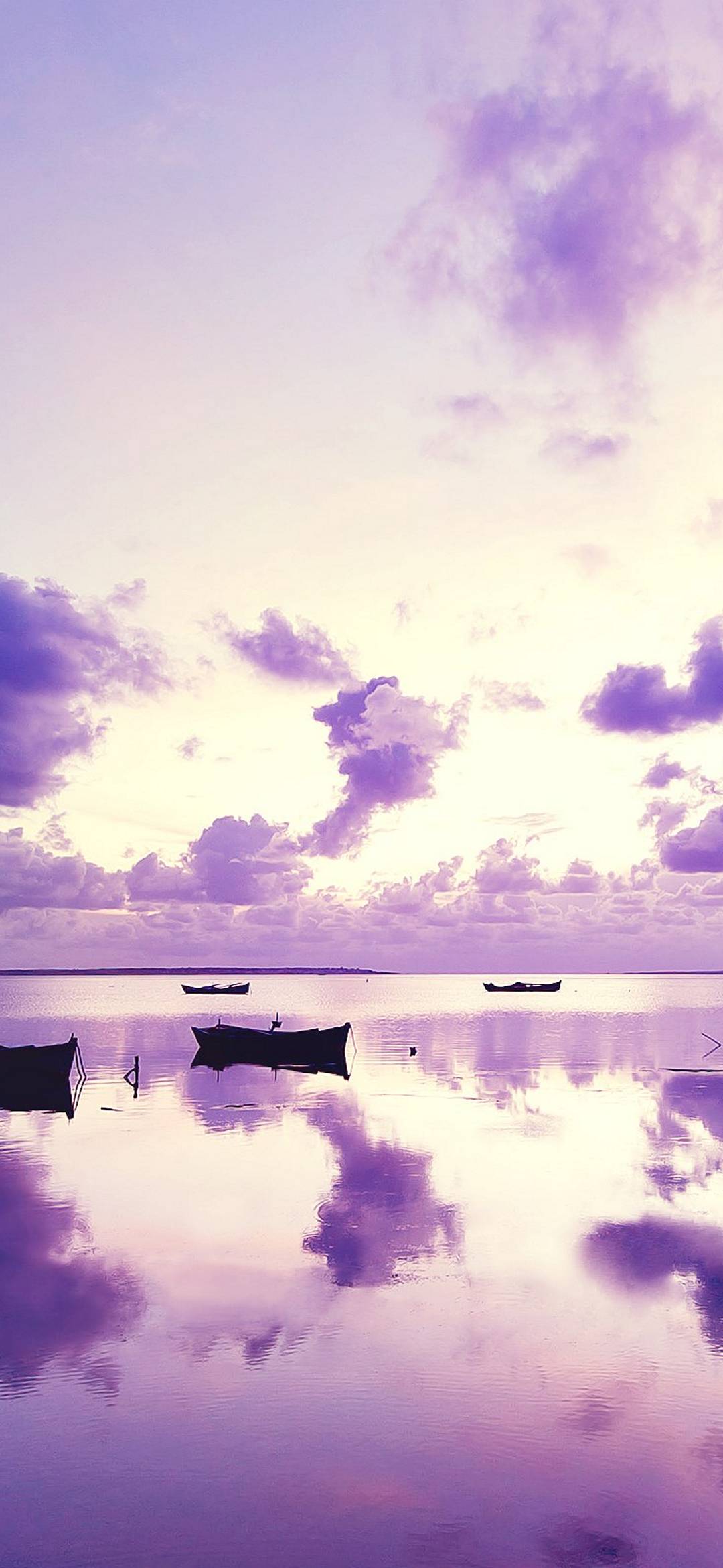 1080x2340 Purple Sunset In Ocean - [1080x2340]