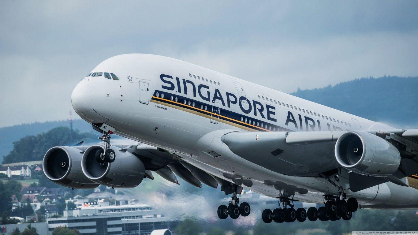 1366x768 Airplane Singapore Airlines ❤ 4K HD Desktop Wallpaper for 4K Ultra