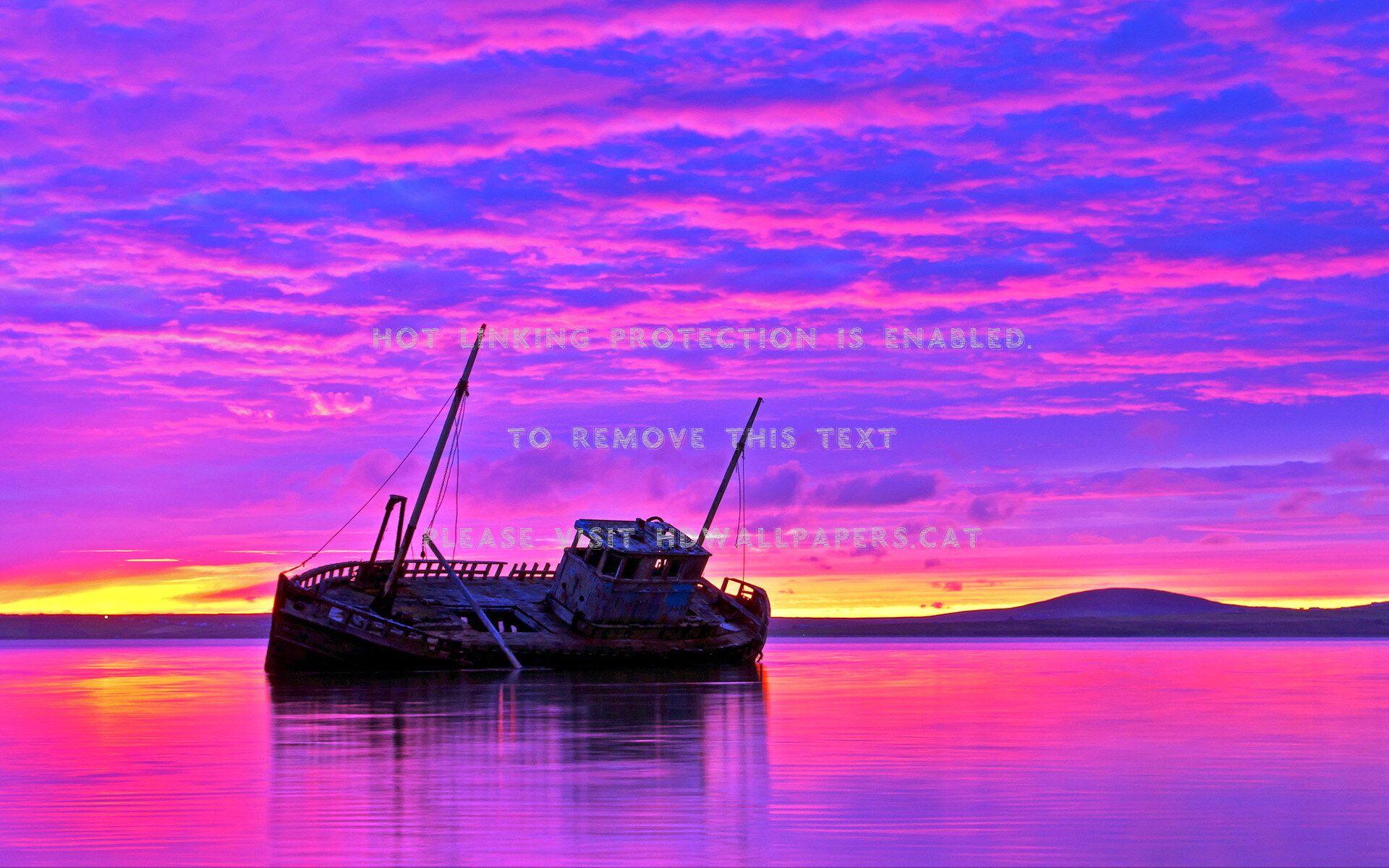 1920x1200 purple sunset beach sky splendor nature sea