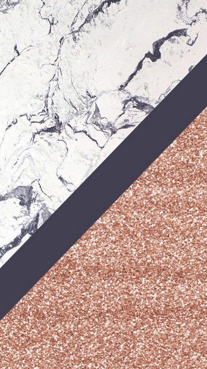700x1244 Rose Gold Black And White Marble iPhone Wallpaper