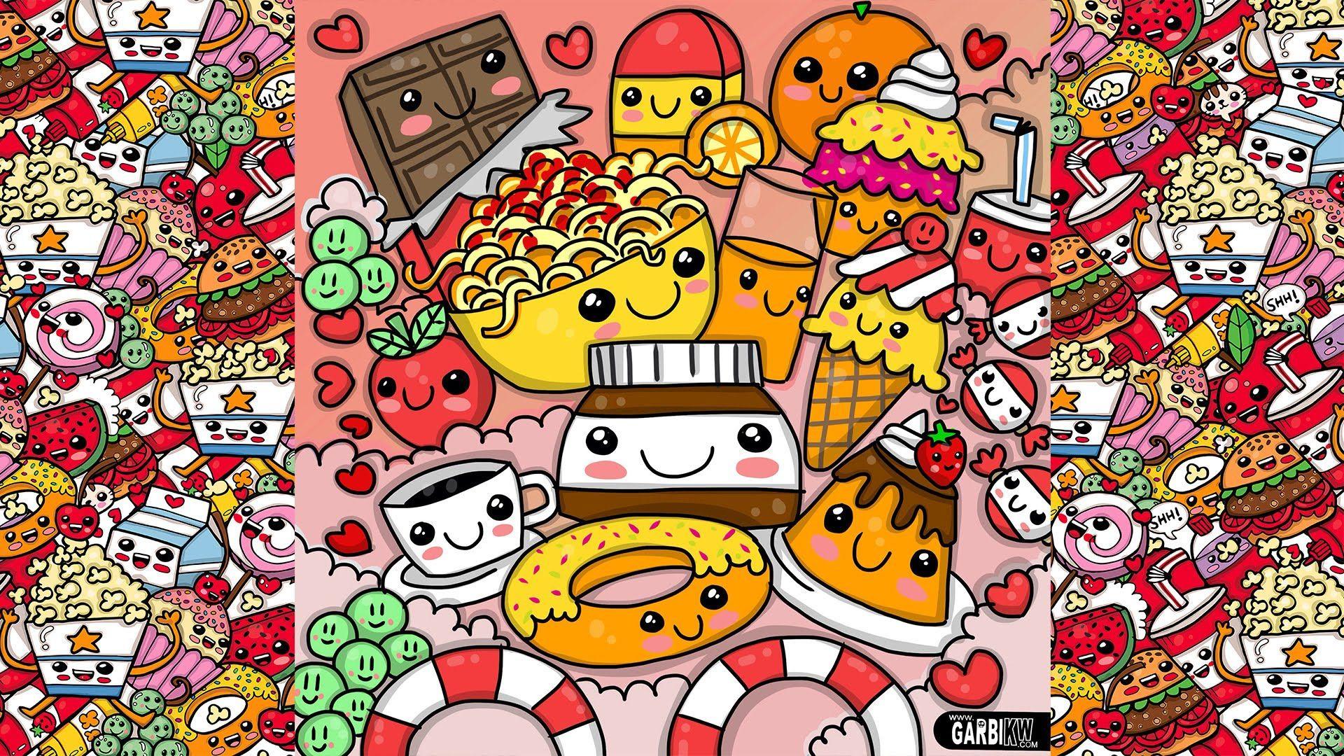 1920x1080 Kawaii food wallpaper