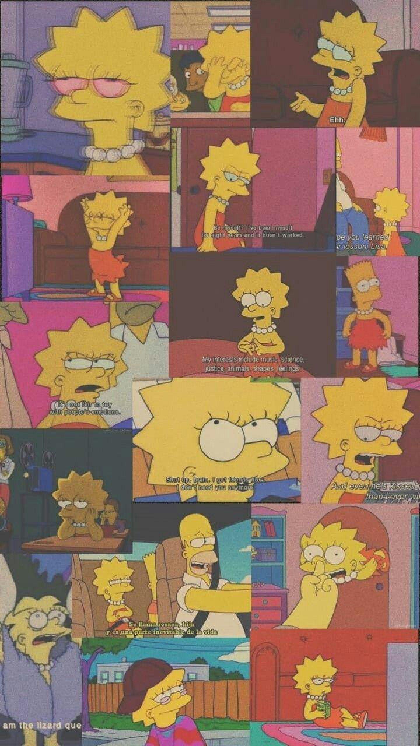 1440x2560 Sad aesthetic wallpaper Simpsons • Wallpaper For You HD Wallpaper For Desktop & Mobile